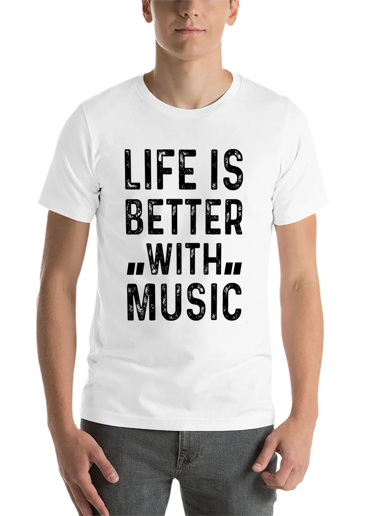 Music Lover - Life Is Better With Music Stylish Everyday T-Shirt – Unisex Basic Cotton Tee