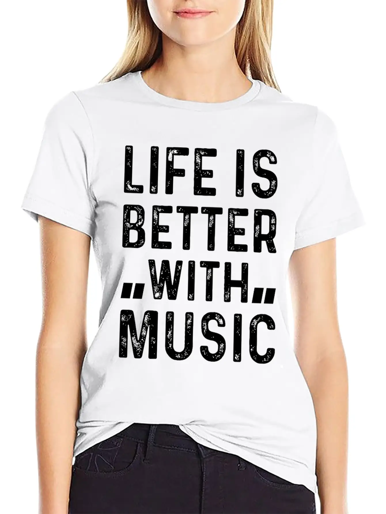 Music Lover - Life Is Better With Music Stylish Everyday T-Shirt – Unisex Basic Cotton Tee