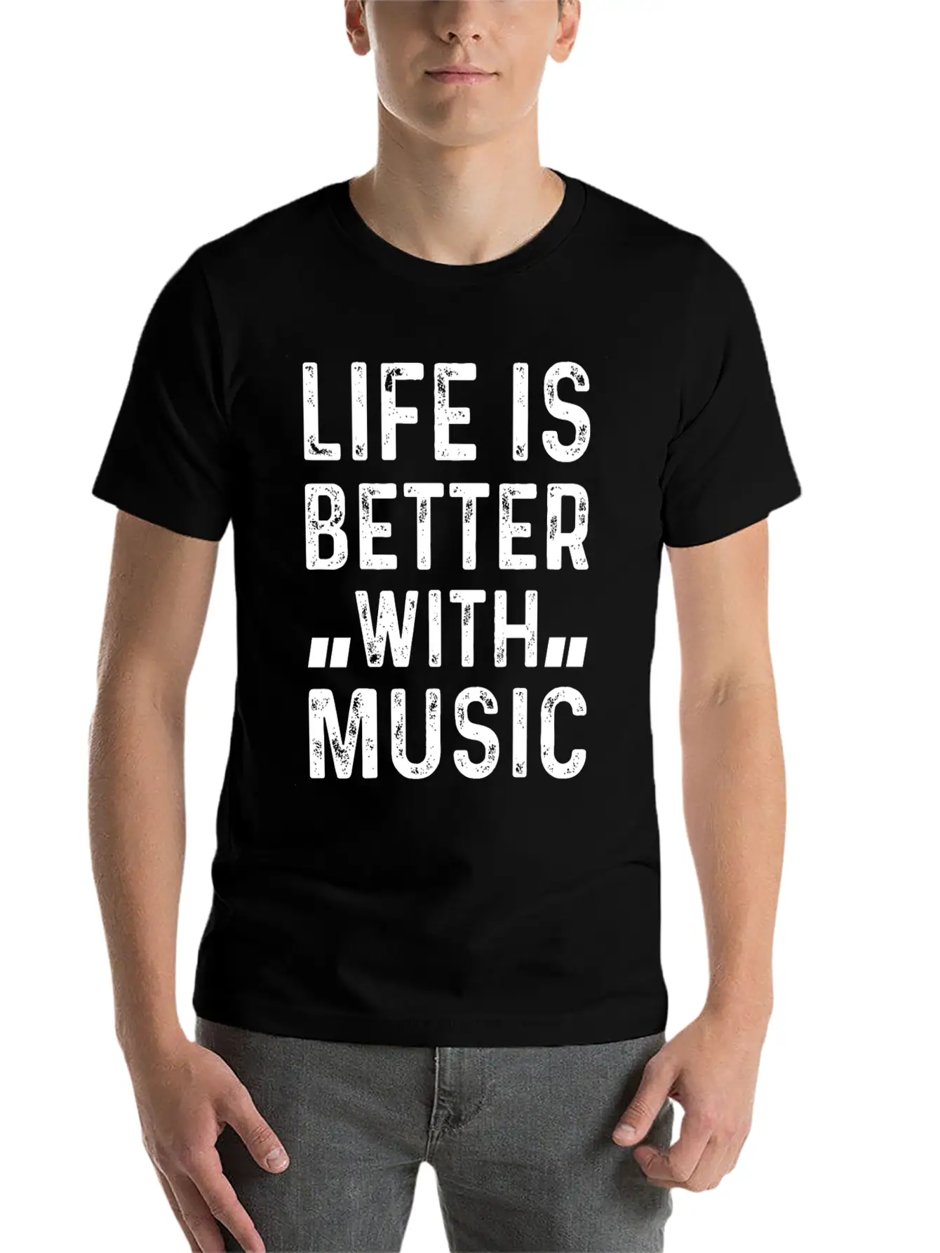 Music Lover - Life Is Better With Music Stylish Everyday T-Shirt – Unisex Basic Cotton Tee