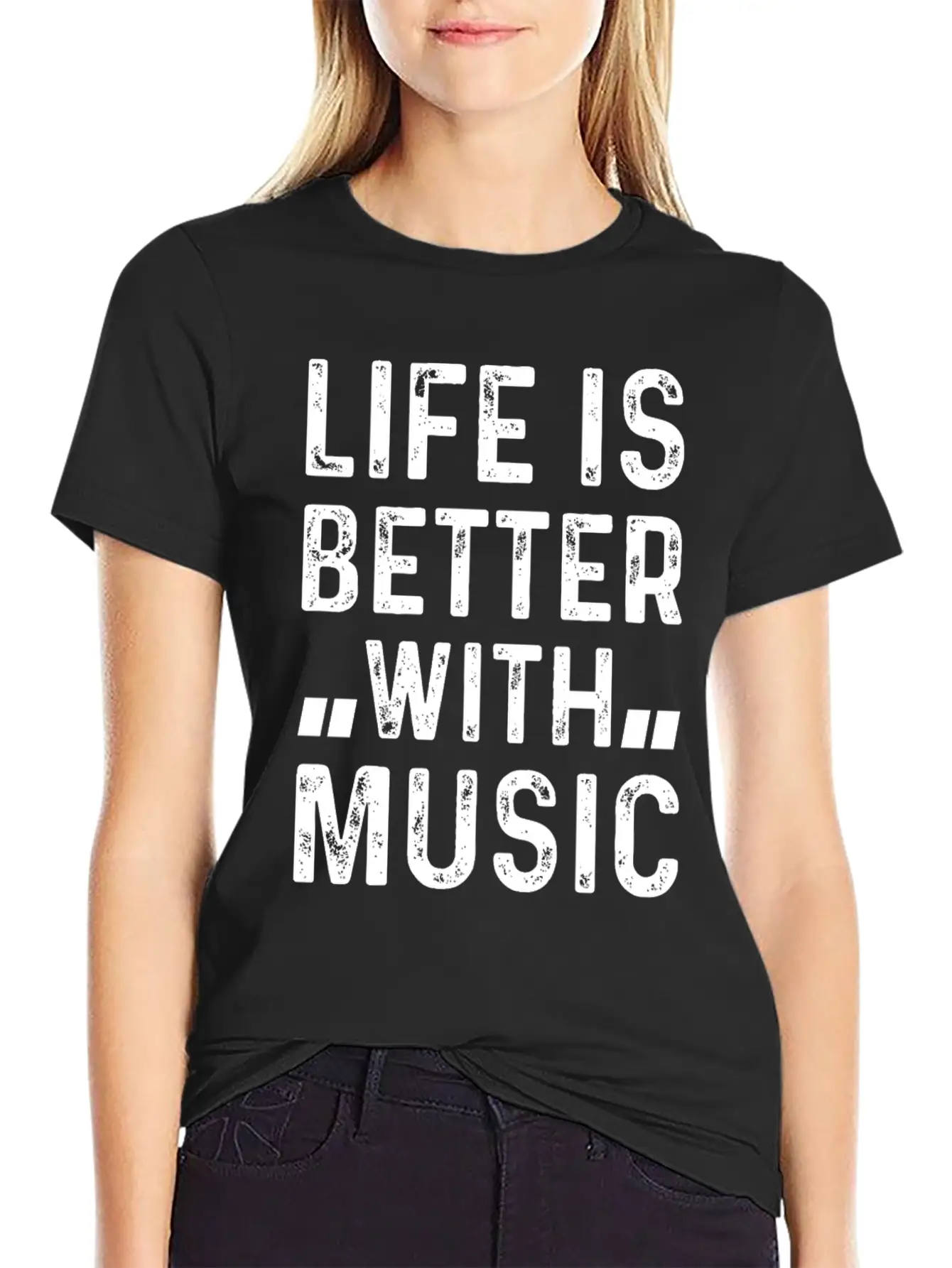 Music Lover - Life Is Better With Music Stylish Everyday T-Shirt – Unisex Basic Cotton Tee