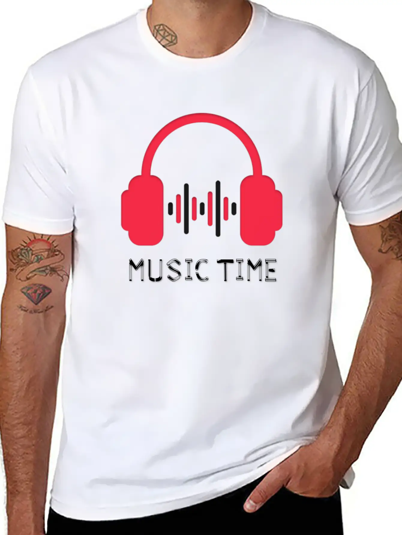 MUSIC LOVER Unisex Short Sleeve Soft Cotton T-Shirt – Casual Everyday Wear