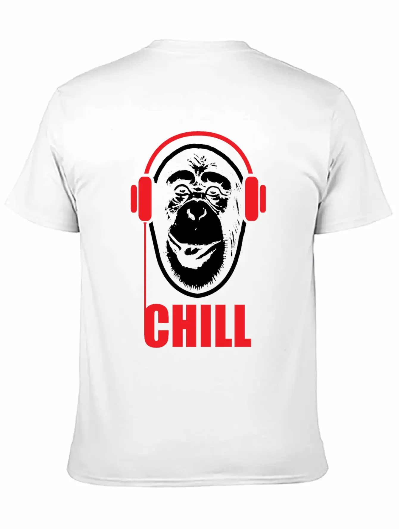 Music Monkey With Headphones Funny Gift Idea Stylish Everyday T-Shirt – Unisex Basic Cotton Tee