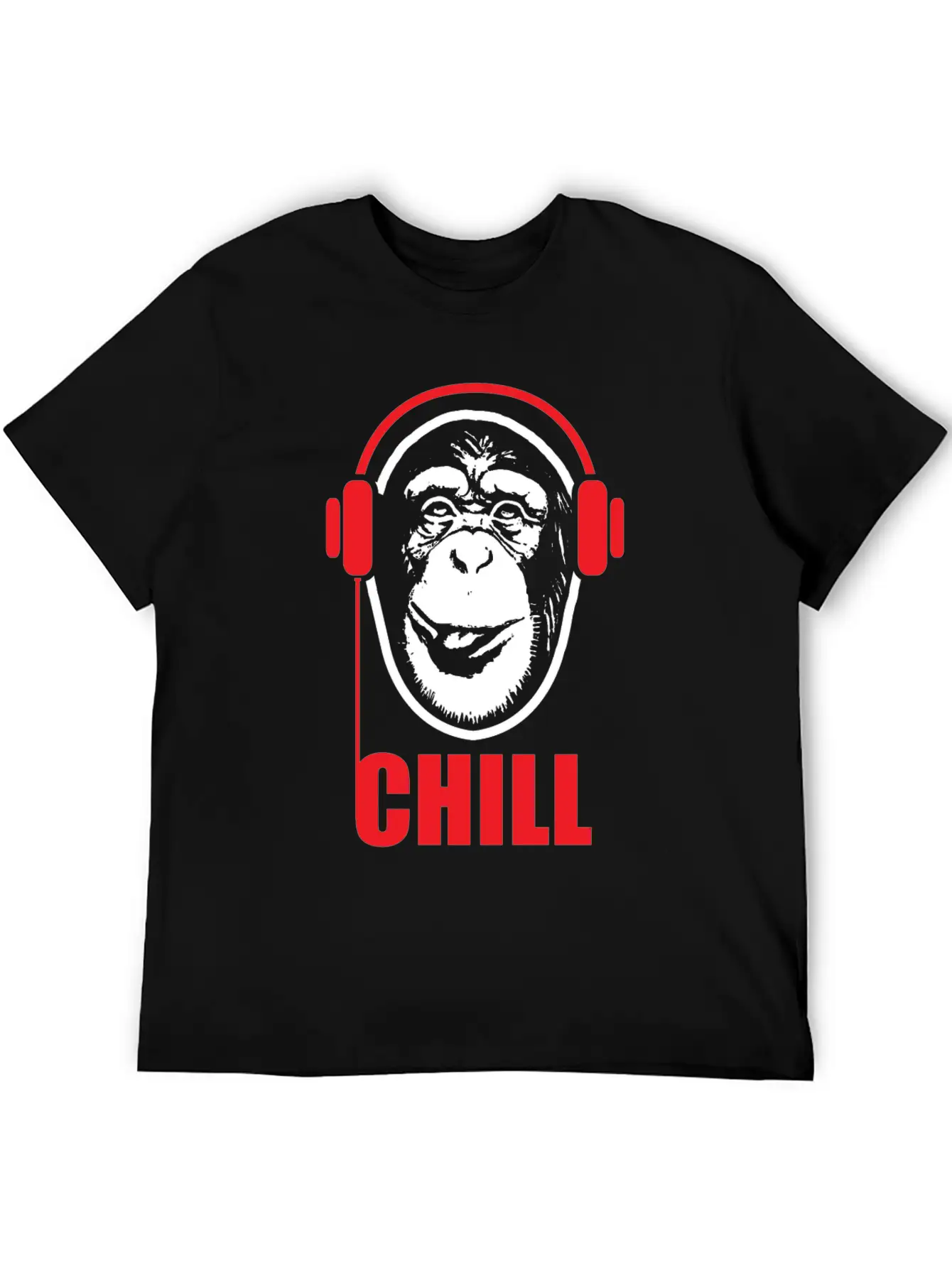 Music Monkey With Headphones Funny Gift Idea Stylish Everyday T-Shirt – Unisex Basic Cotton Tee