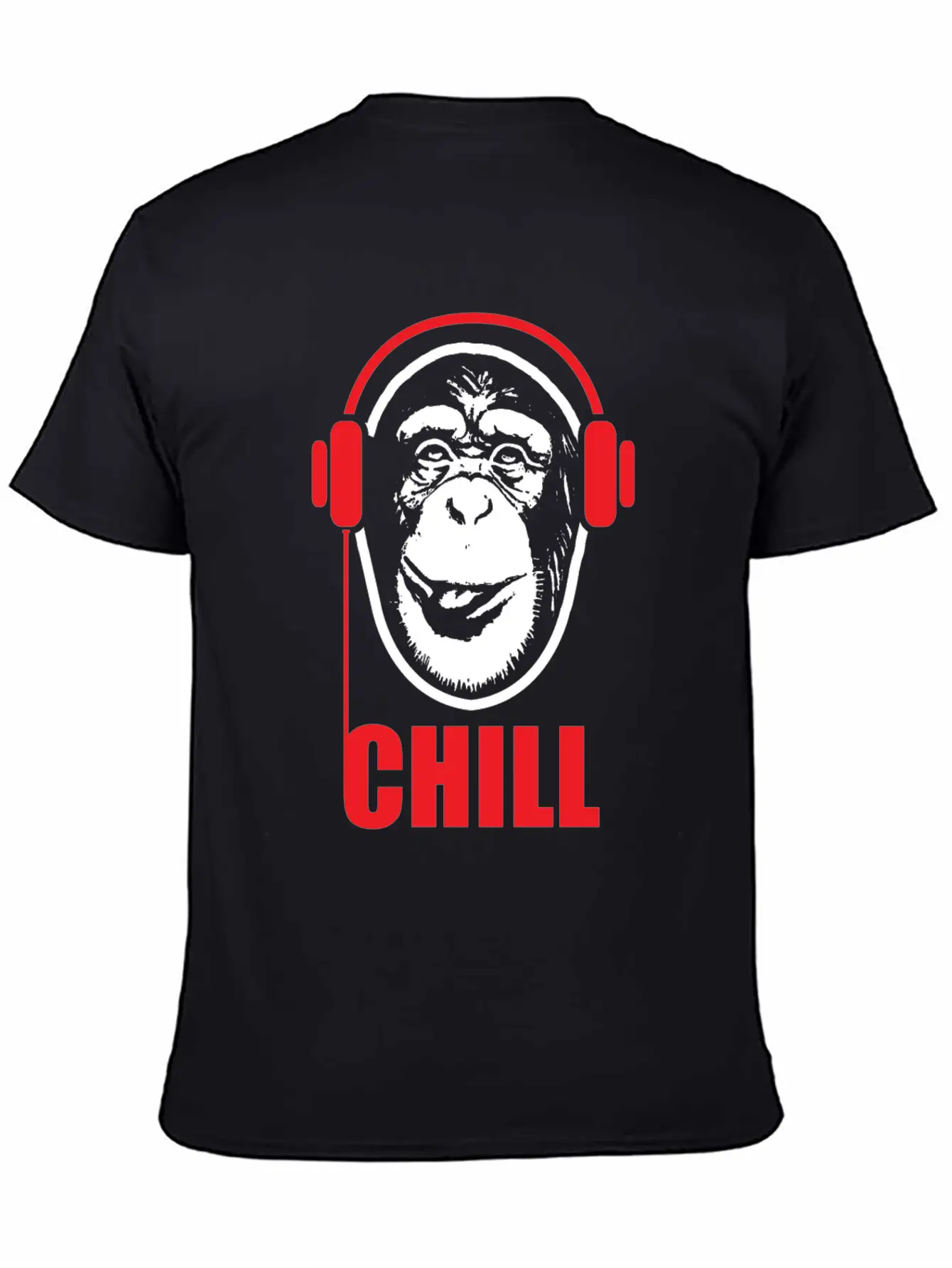 Music Monkey With Headphones Funny Gift Idea Stylish Everyday T-Shirt – Unisex Basic Cotton Tee