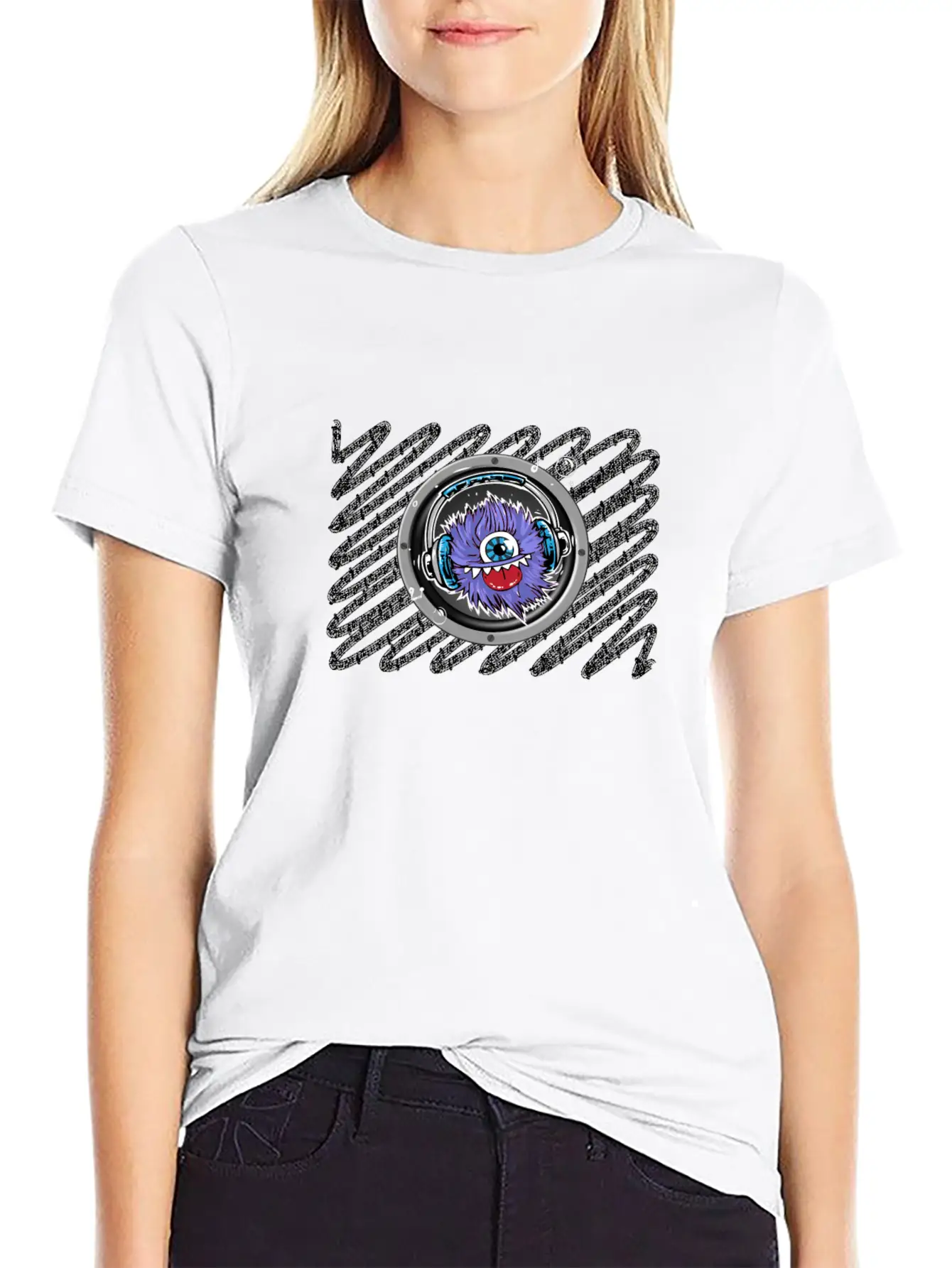 Music Monster Comfortable Minimalist Graphic Tee – Summer Style Essential