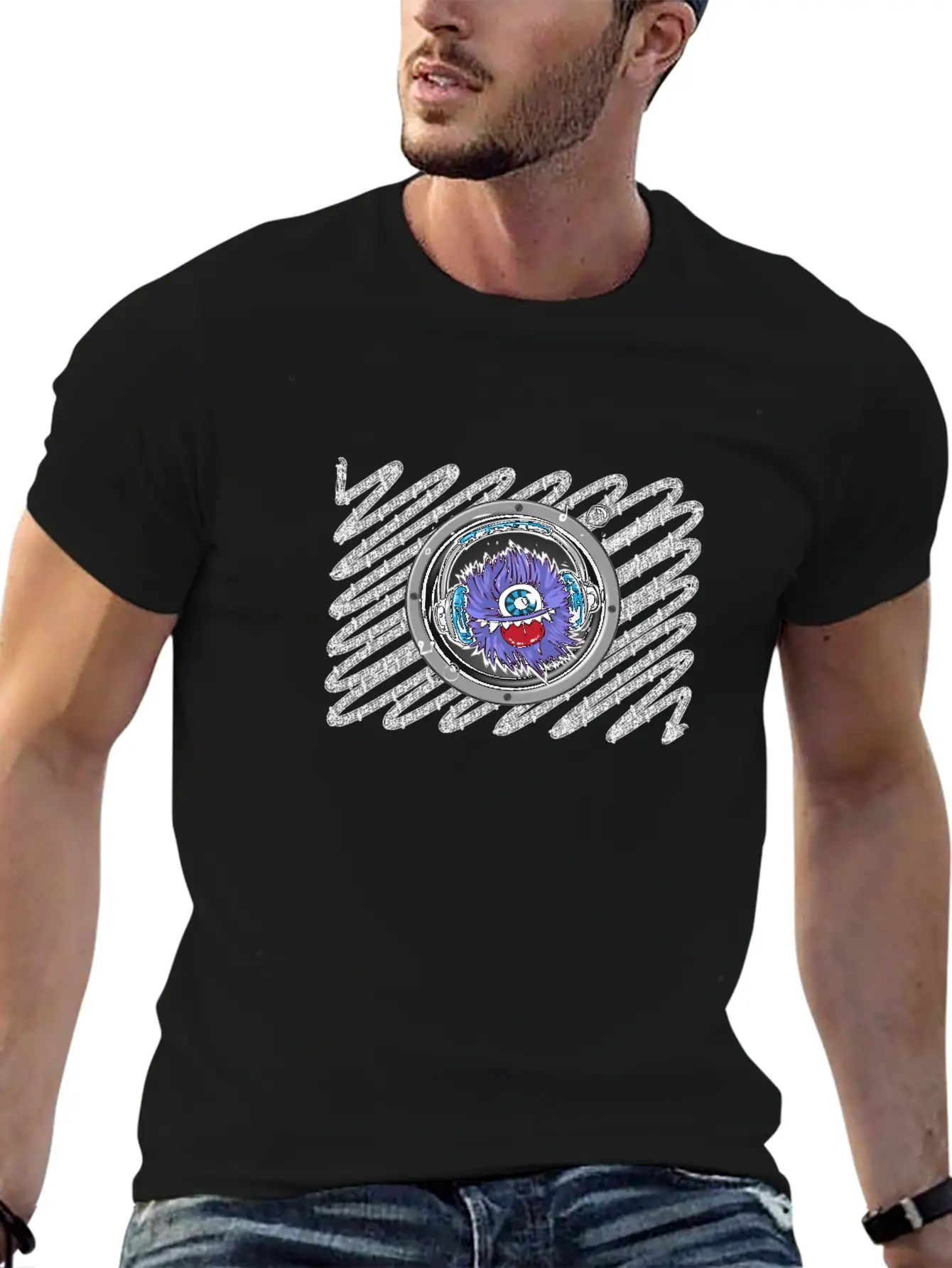 Music Monster Comfortable Minimalist Graphic Tee – Summer Style Essential