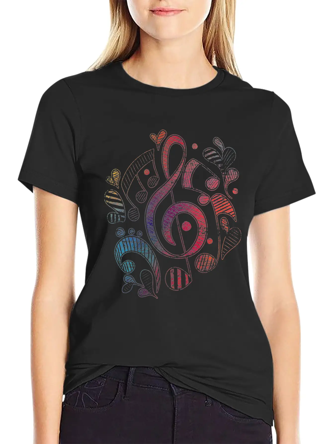 Music Note Rhythm Sound Dance Gift Composer Timeless Short Sleeve Tee – Comfy And Minimalist Design