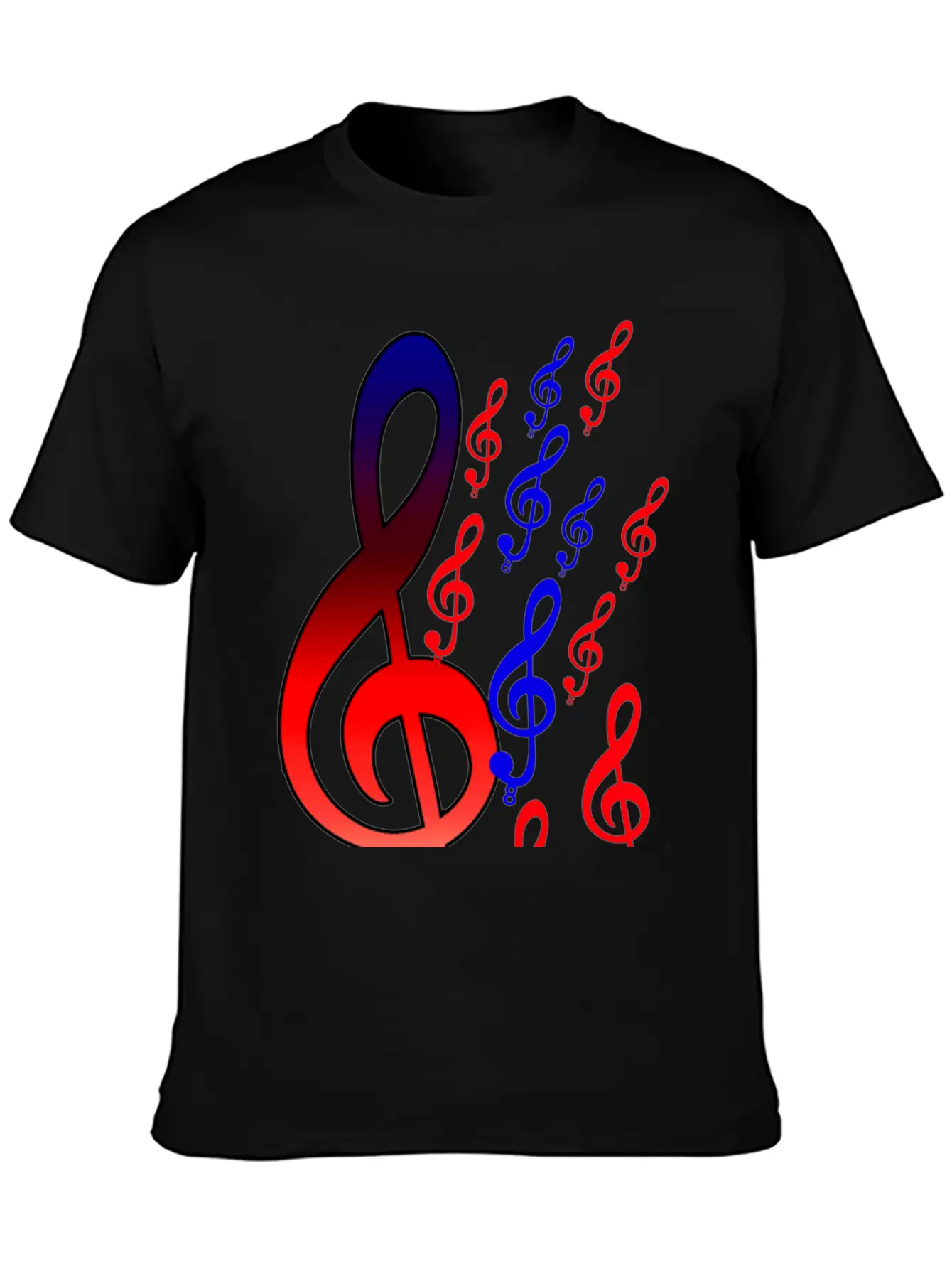 Music Notes T Shirts Unisex Short Sleeve Soft Cotton T-Shirt – Casual Everyday Wear