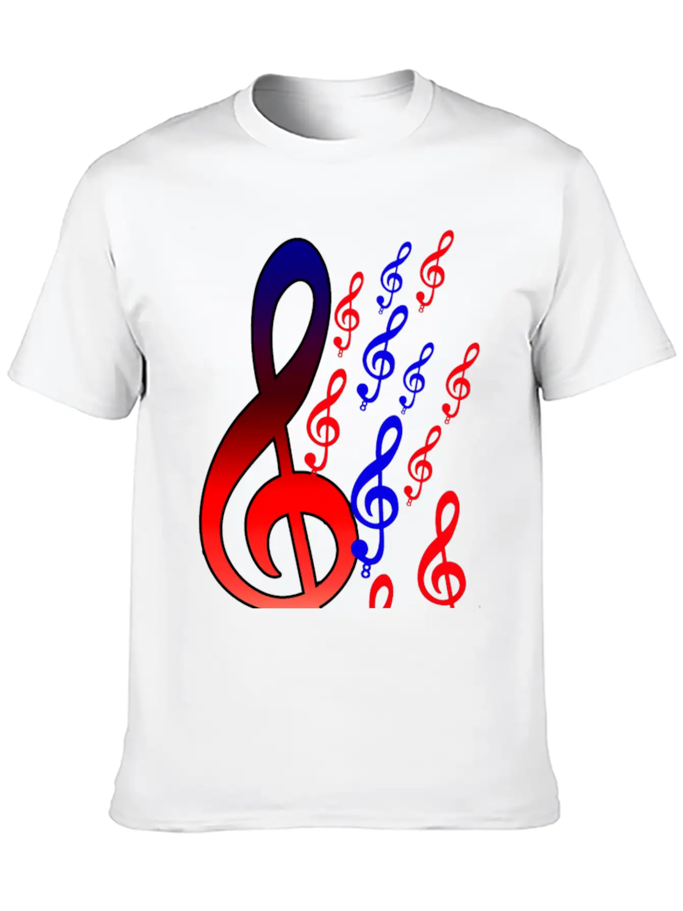 Music Notes T Shirts Unisex Short Sleeve Soft Cotton T-Shirt – Casual Everyday Wear