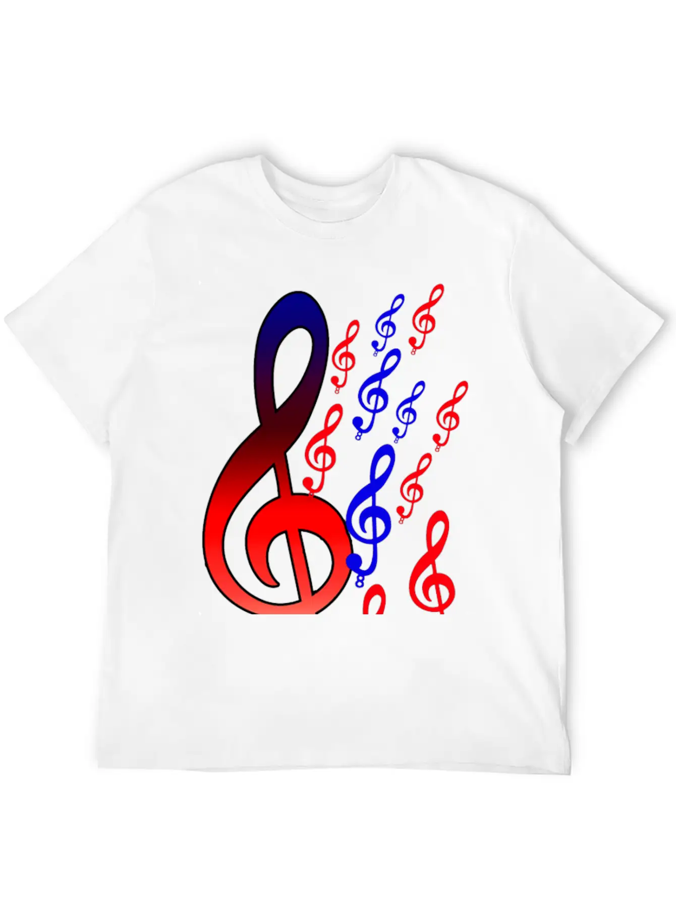 Music Notes T Shirts Unisex Short Sleeve Soft Cotton T-Shirt – Casual Everyday Wear