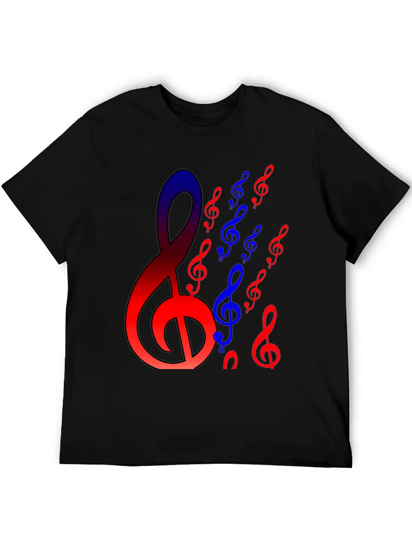 Music Notes T Shirts Unisex Short Sleeve Soft Cotton T-Shirt – Casual Everyday Wear