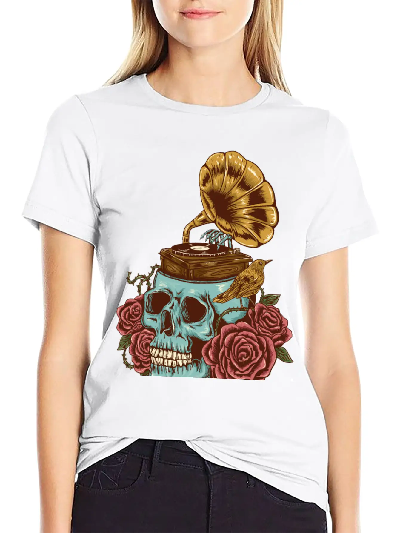 Music On My Head Unisex Short Sleeve Soft Cotton T-Shirt – Casual Everyday Wear