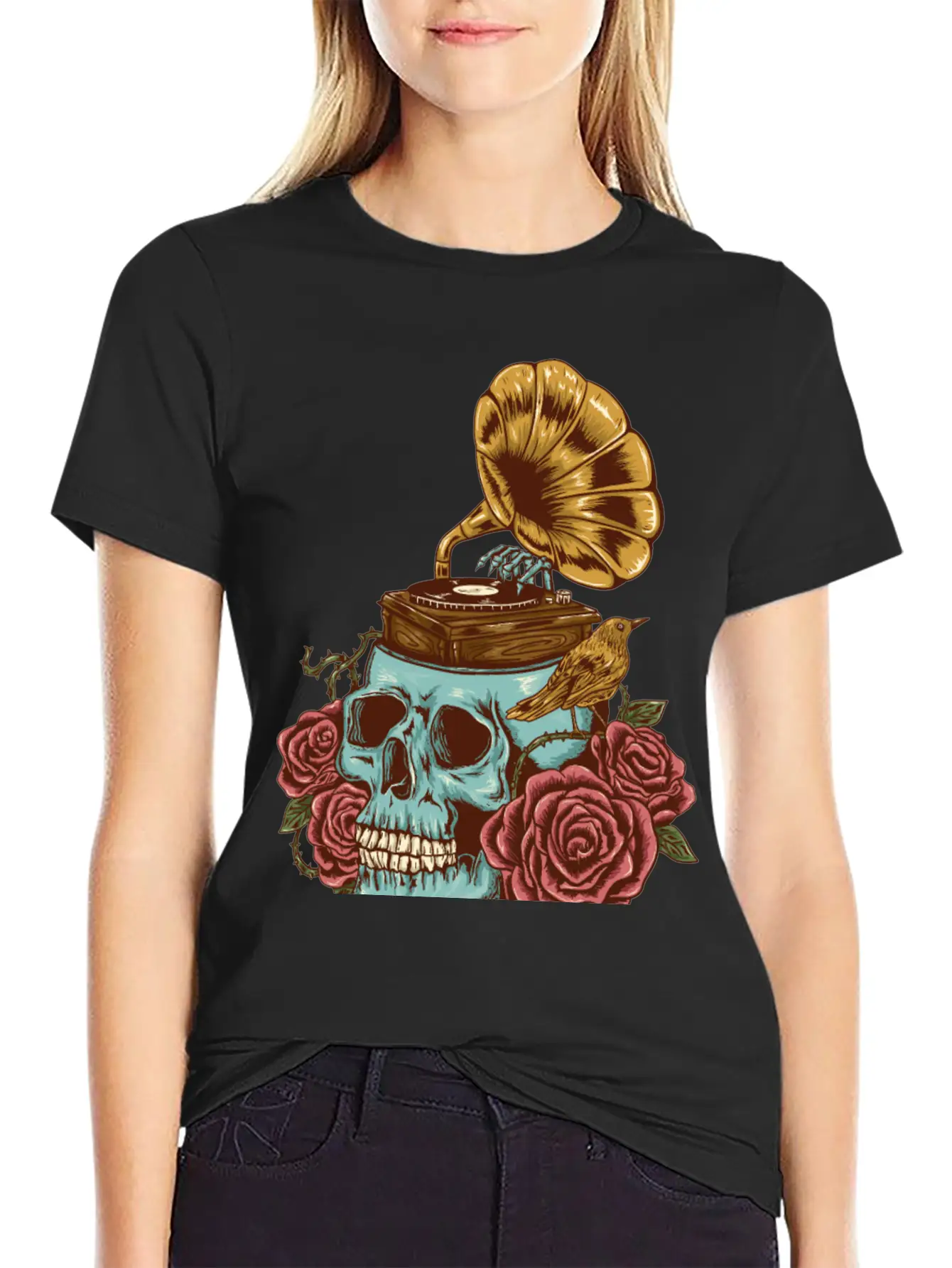 Music On My Head Unisex Short Sleeve Soft Cotton T-Shirt – Casual Everyday Wear