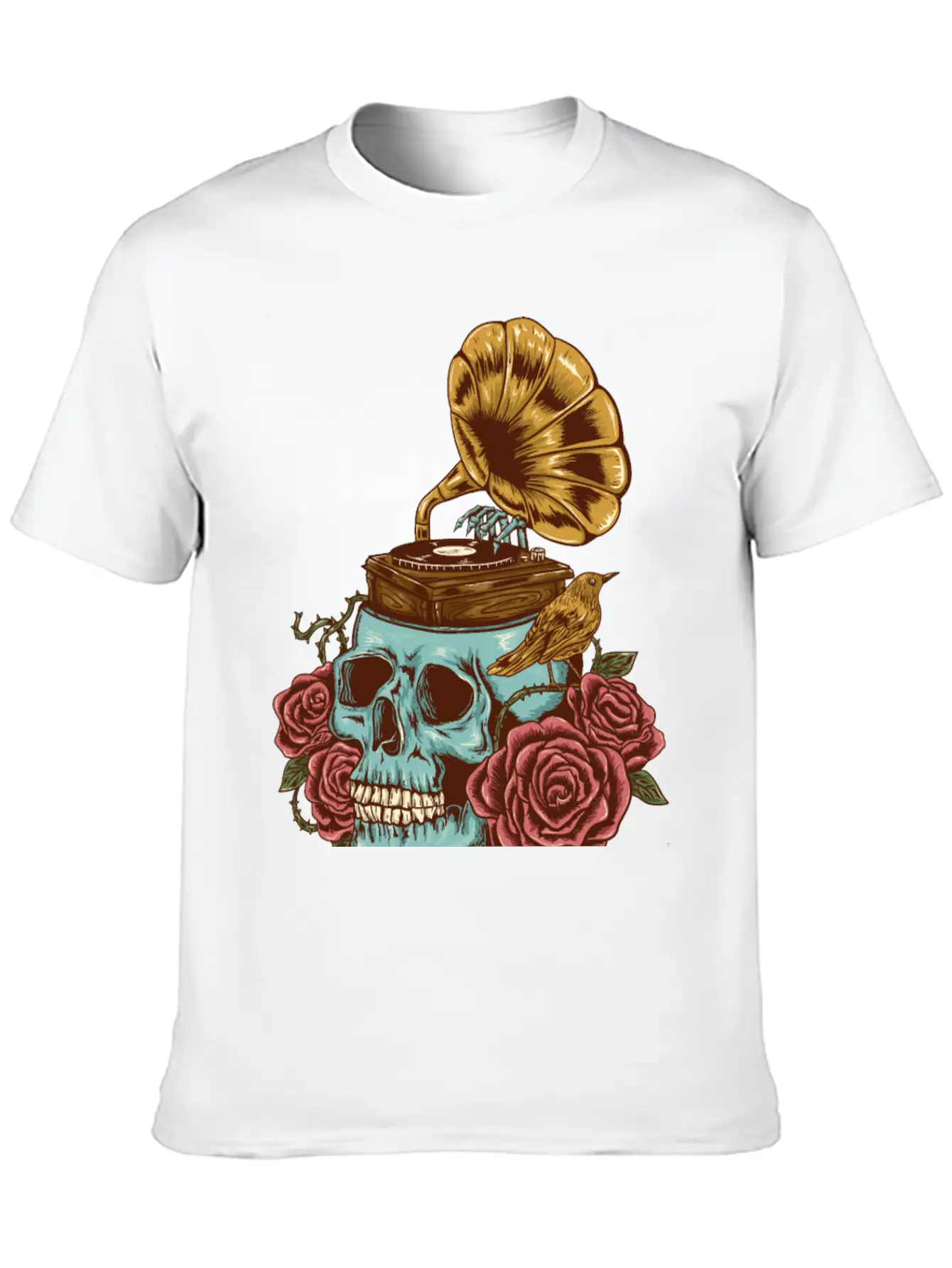 Music On My Head Unisex Short Sleeve Soft Cotton T-Shirt – Casual Everyday Wear