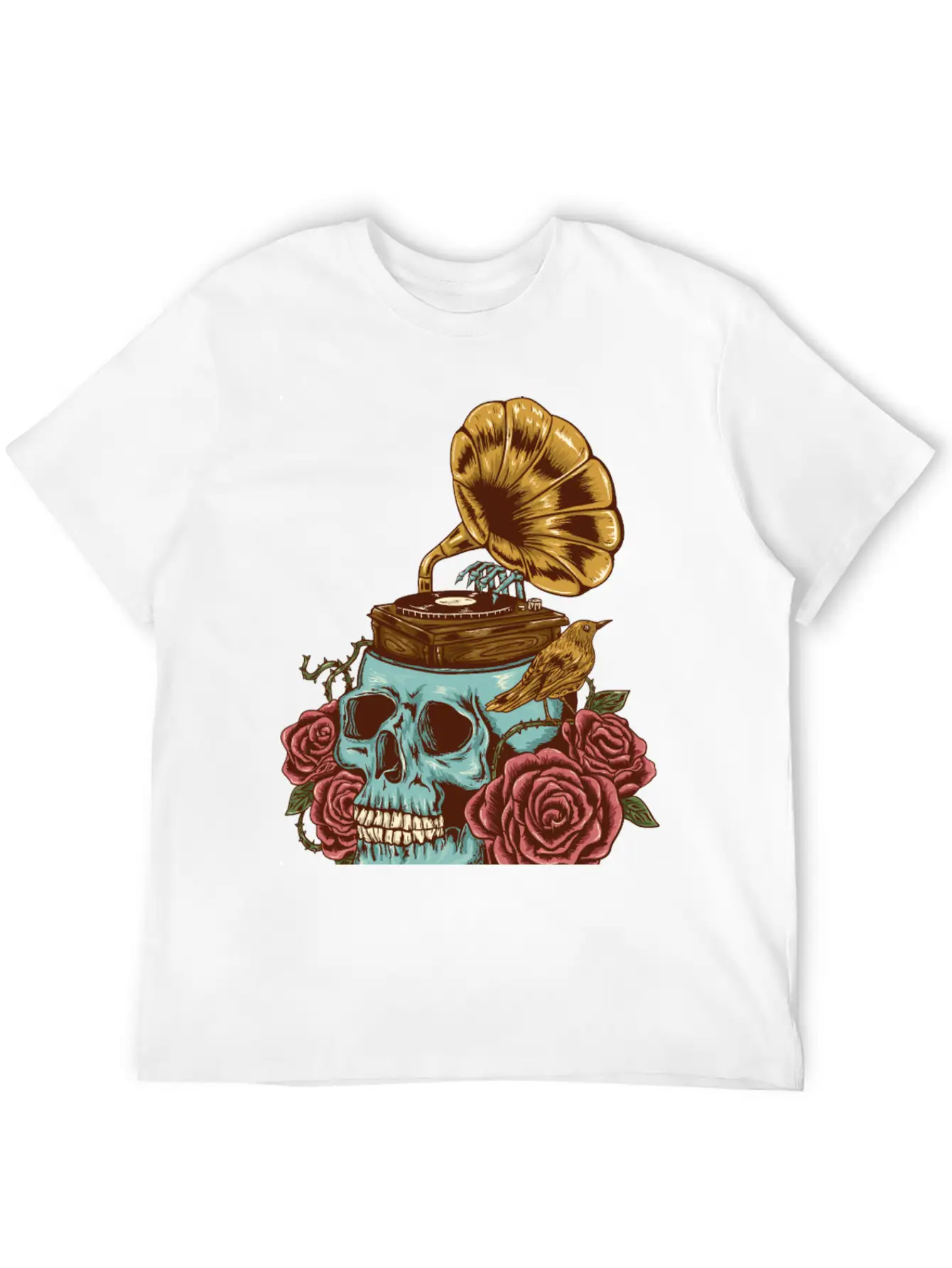 Music On My Head Unisex Short Sleeve Soft Cotton T-Shirt – Casual Everyday Wear