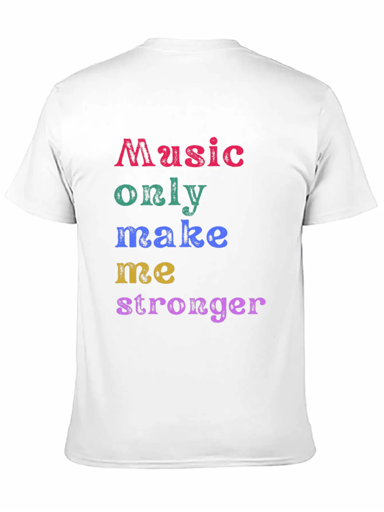 Music Only Make Me Strong Comfortable Minimalist Graphic Tee – Summer Style Essential
