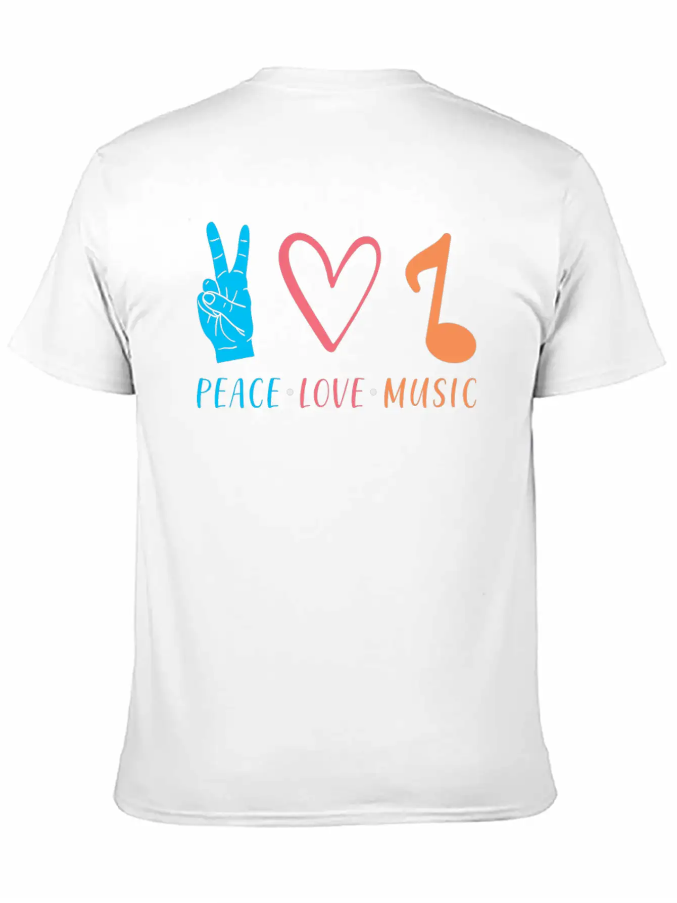 Music Peace Love Music Stylish Everyday T-Shirt – Unisex Basic Cotton Tee