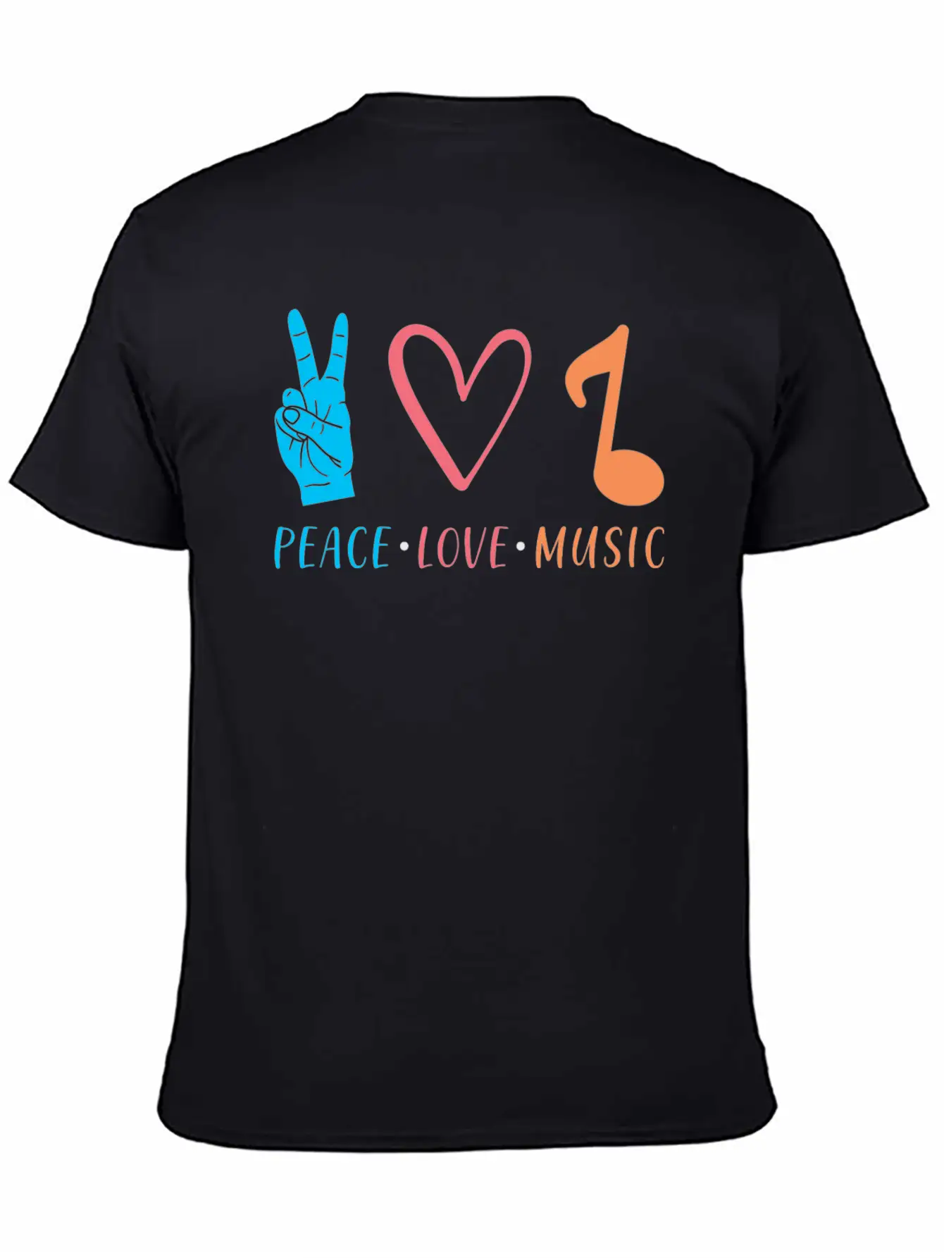 Music Peace Love Music Stylish Everyday T-Shirt – Unisex Basic Cotton Tee