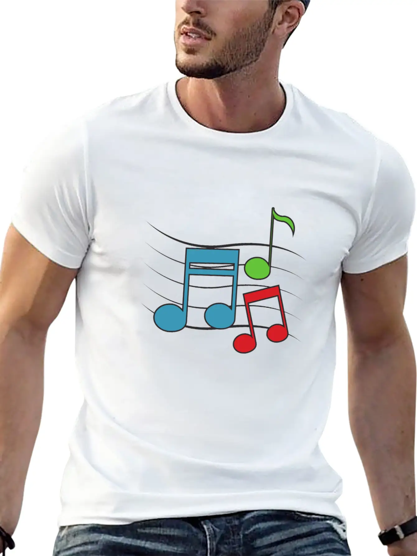 MUSIC ROCK LOVE Stylish Everyday T-Shirt – Unisex Basic Cotton Tee