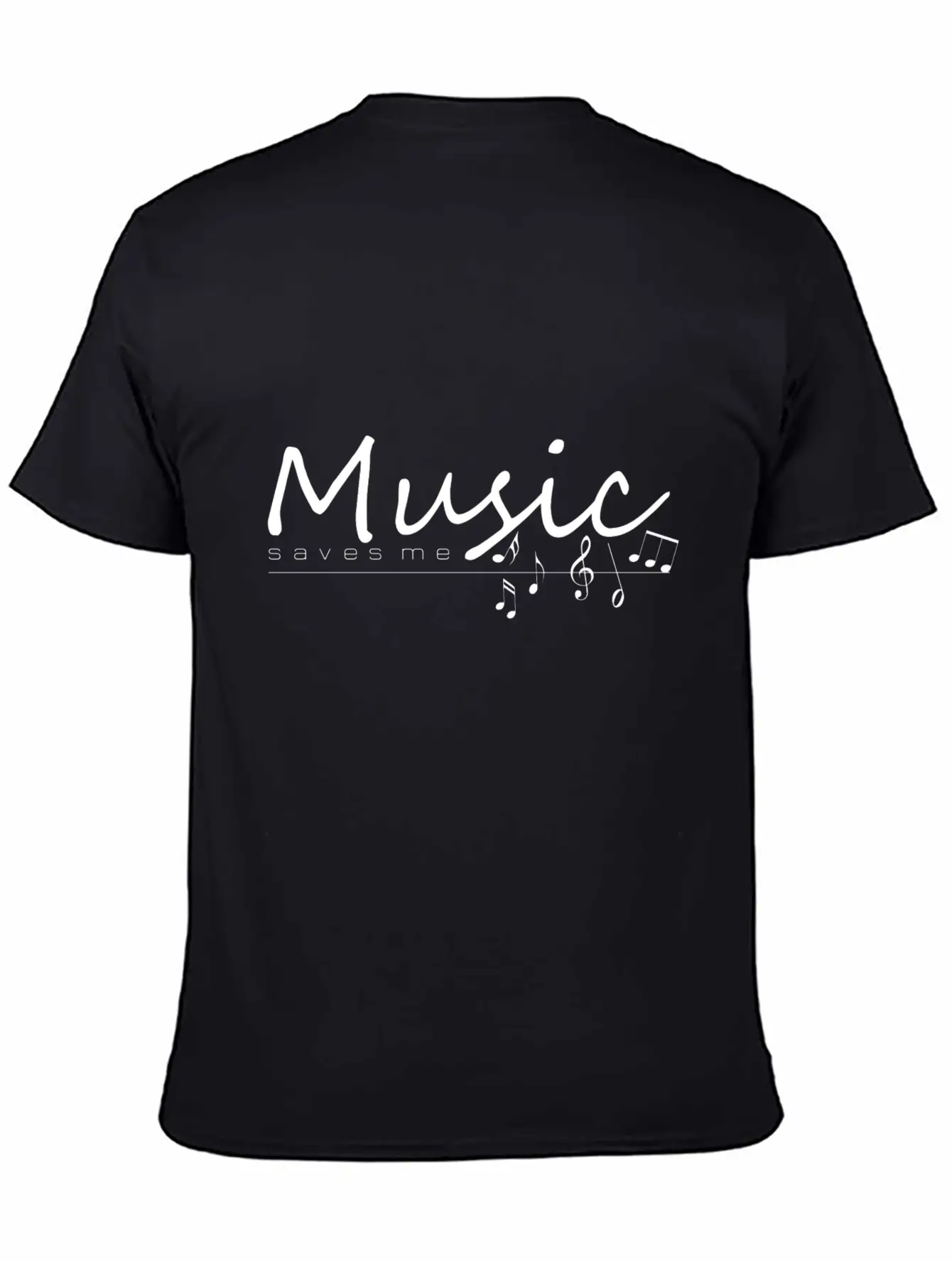 MUSIC Saves Me Unisex Short Sleeve Soft Cotton T-Shirt – Casual Everyday Wear