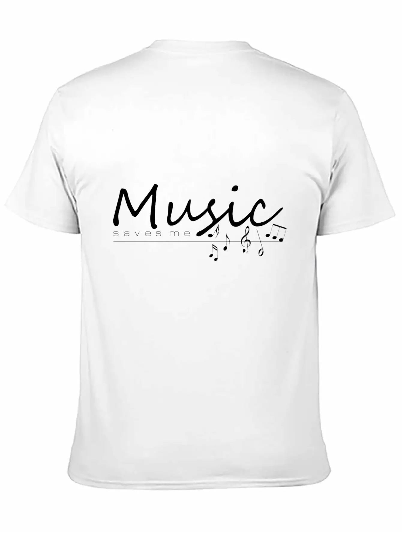 MUSIC Saves Me Unisex Short Sleeve Soft Cotton T-Shirt – Casual Everyday Wear