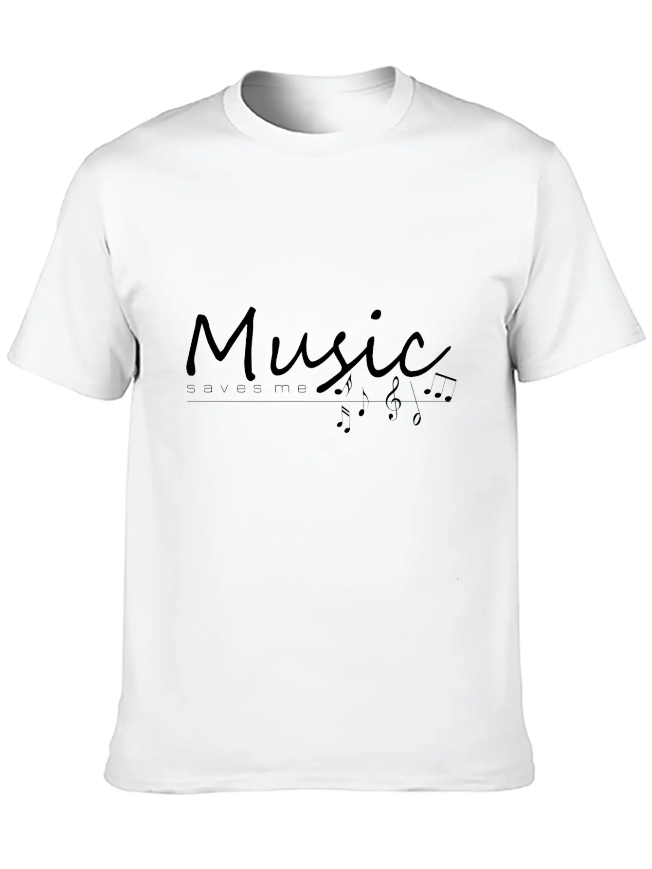 MUSIC Saves Me Unisex Short Sleeve Soft Cotton T-Shirt – Casual Everyday Wear