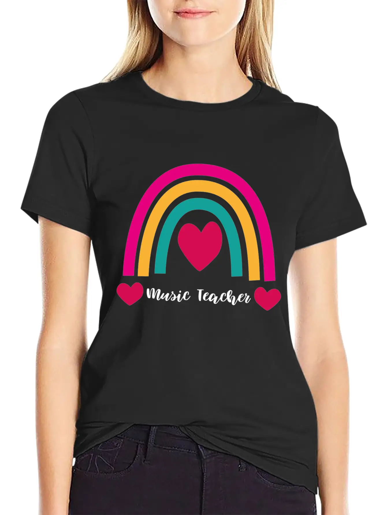 Music Teacher Gift Raving Party Concert Unisex Short Sleeve Soft Cotton T-Shirt – Casual Everyday Wear