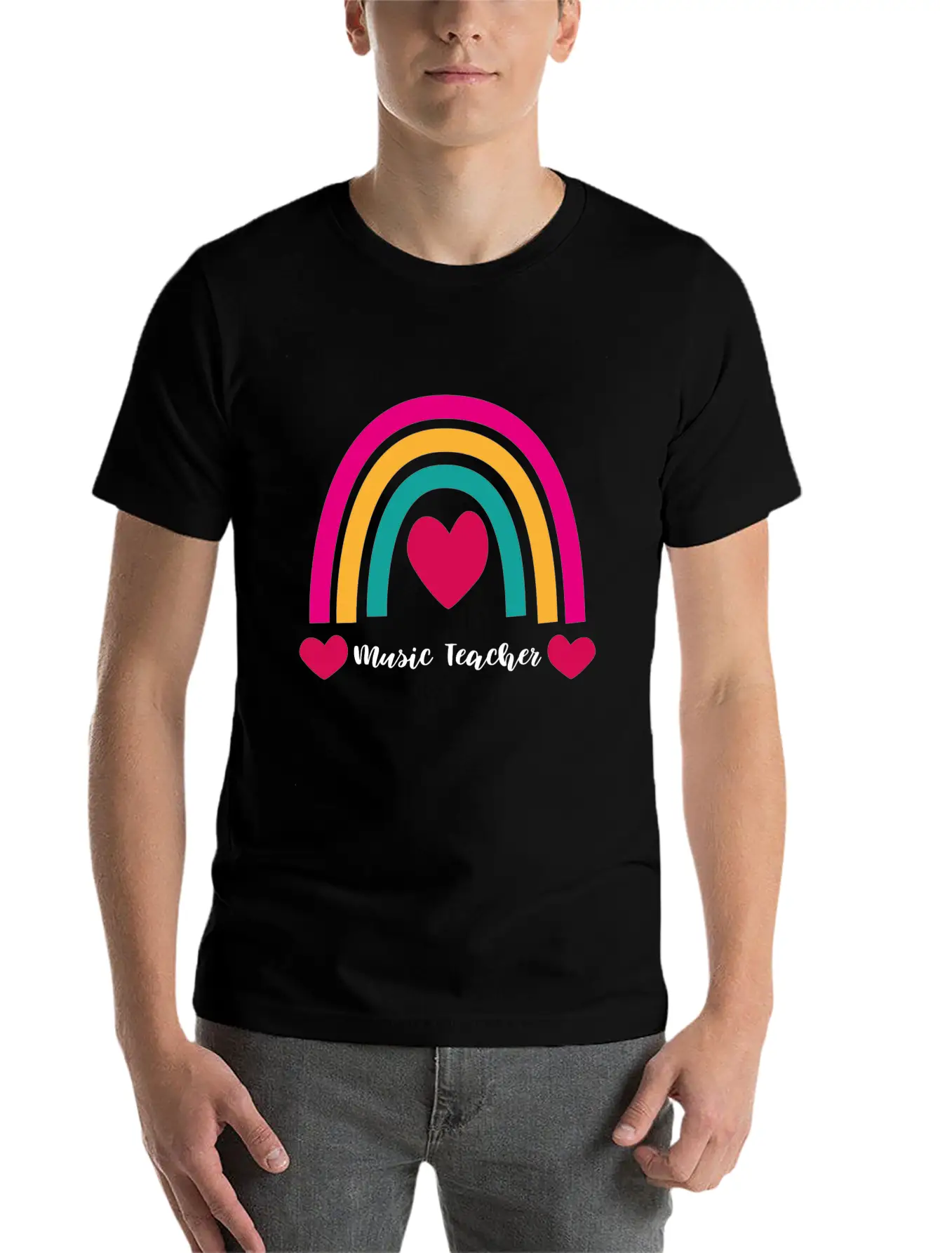Music Teacher Gift Raving Party Concert Unisex Short Sleeve Soft Cotton T-Shirt – Casual Everyday Wear