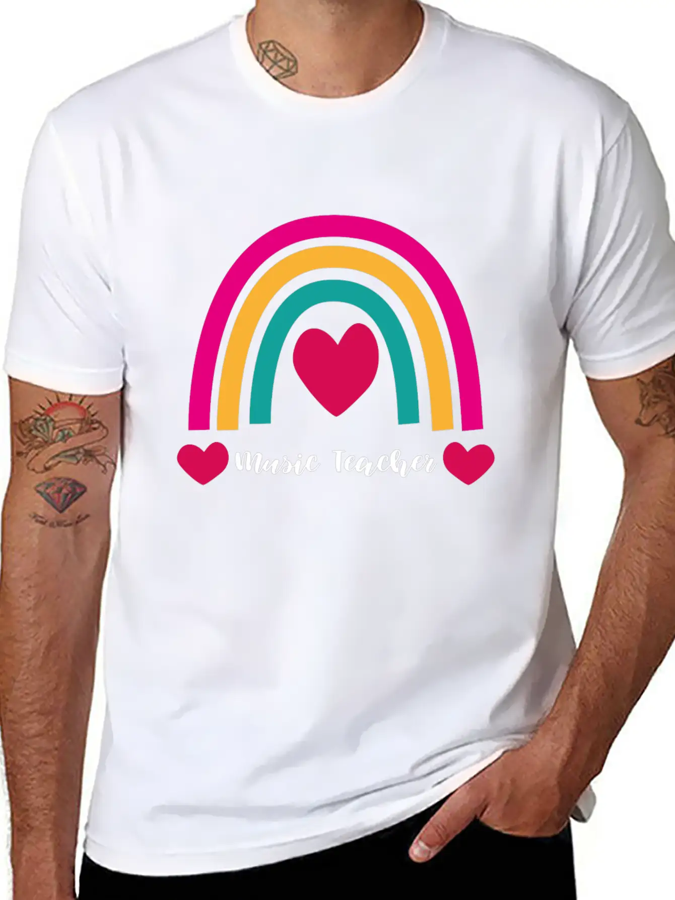 Music Teacher Gift Raving Party Concert Unisex Short Sleeve Soft Cotton T-Shirt – Casual Everyday Wear