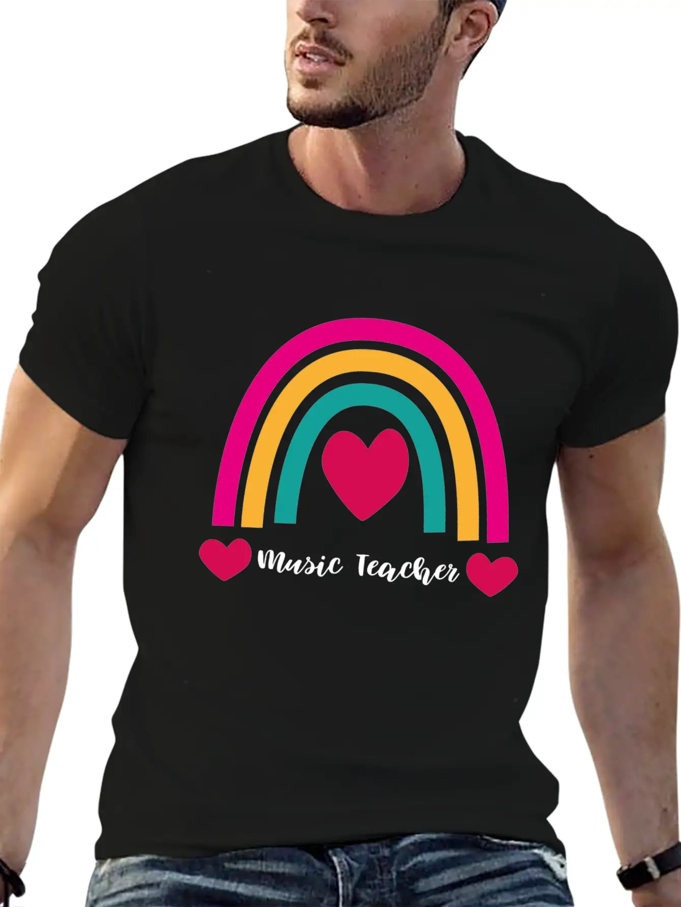 Music Teacher Gift Raving Party Concert Unisex Short Sleeve Soft Cotton T-Shirt – Casual Everyday Wear