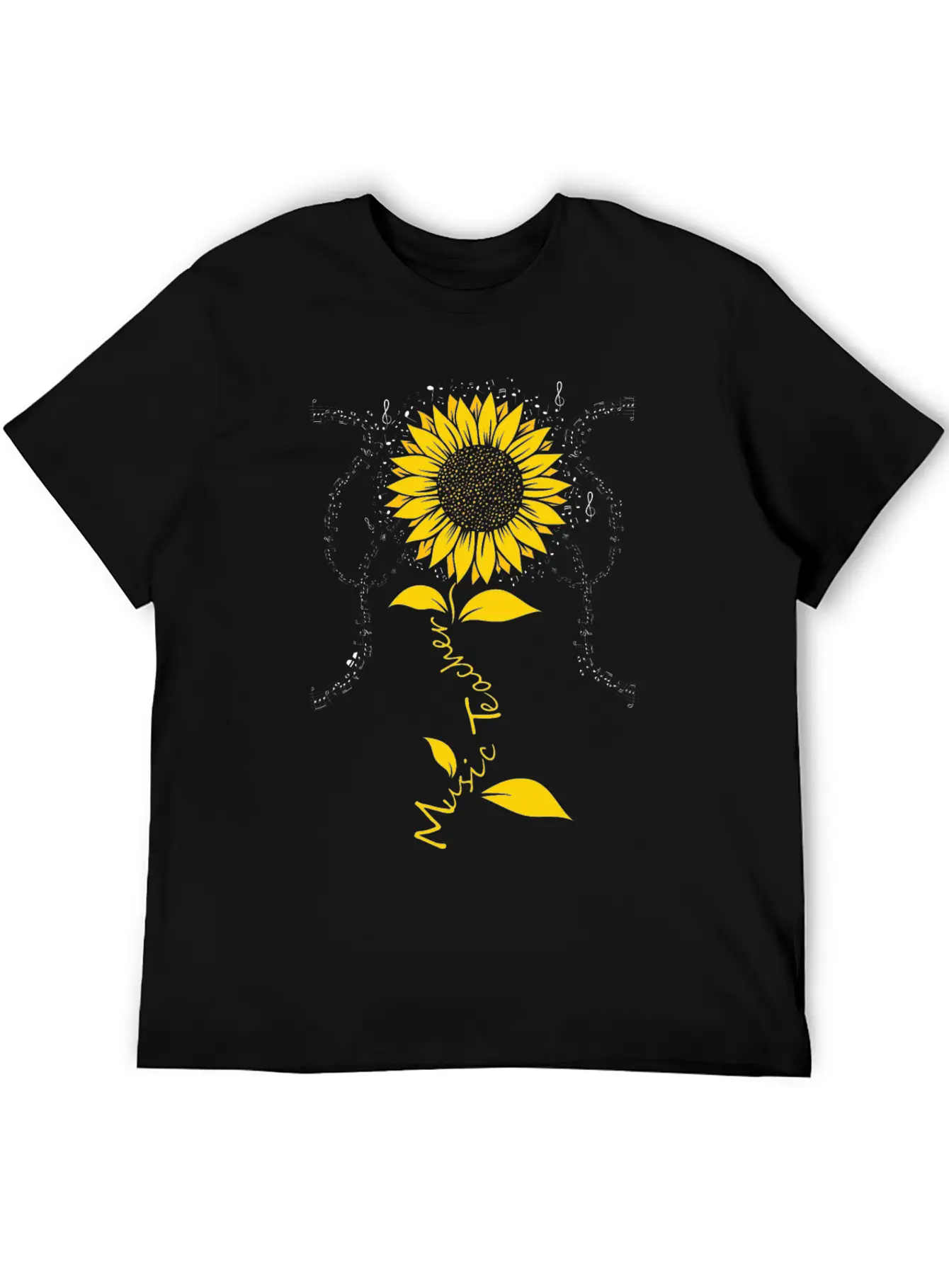 Music Teacher Sunflower Musician Relaxed Everyday Tee – Lightweight And Durable Cotton