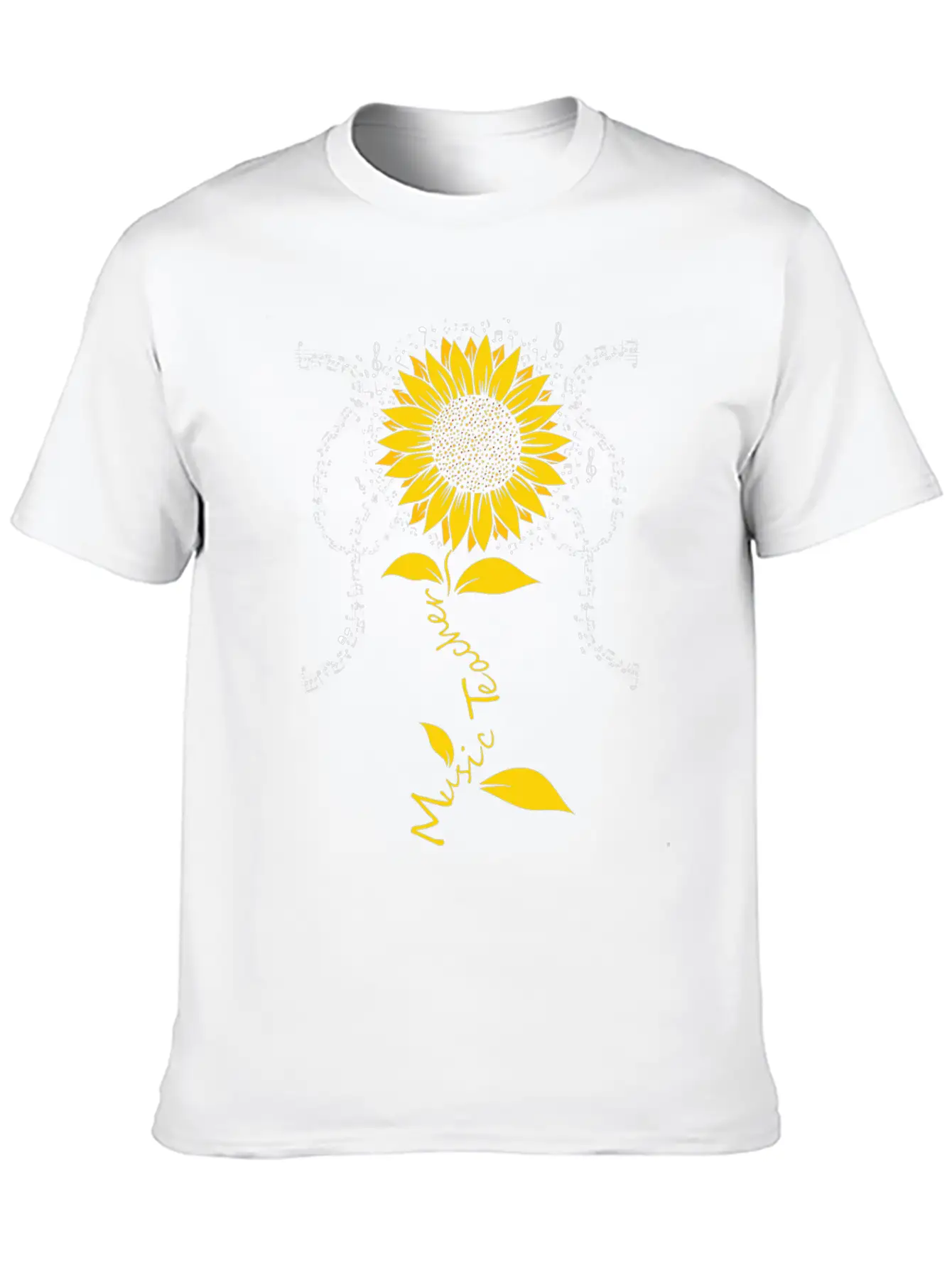 Music Teacher Sunflower Musician Relaxed Everyday Tee – Lightweight And Durable Cotton
