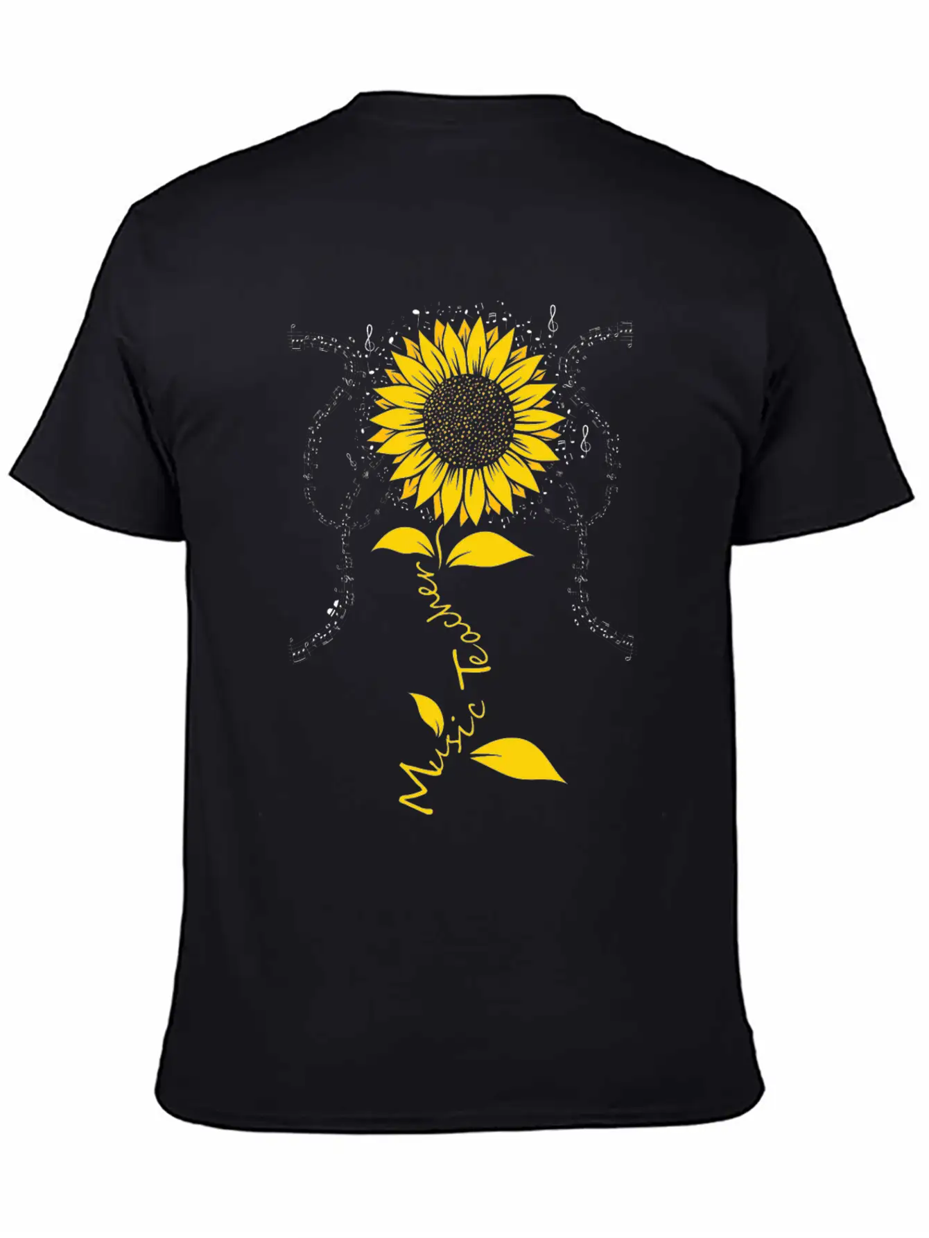 Music Teacher Sunflower Musician Relaxed Everyday Tee – Lightweight And Durable Cotton
