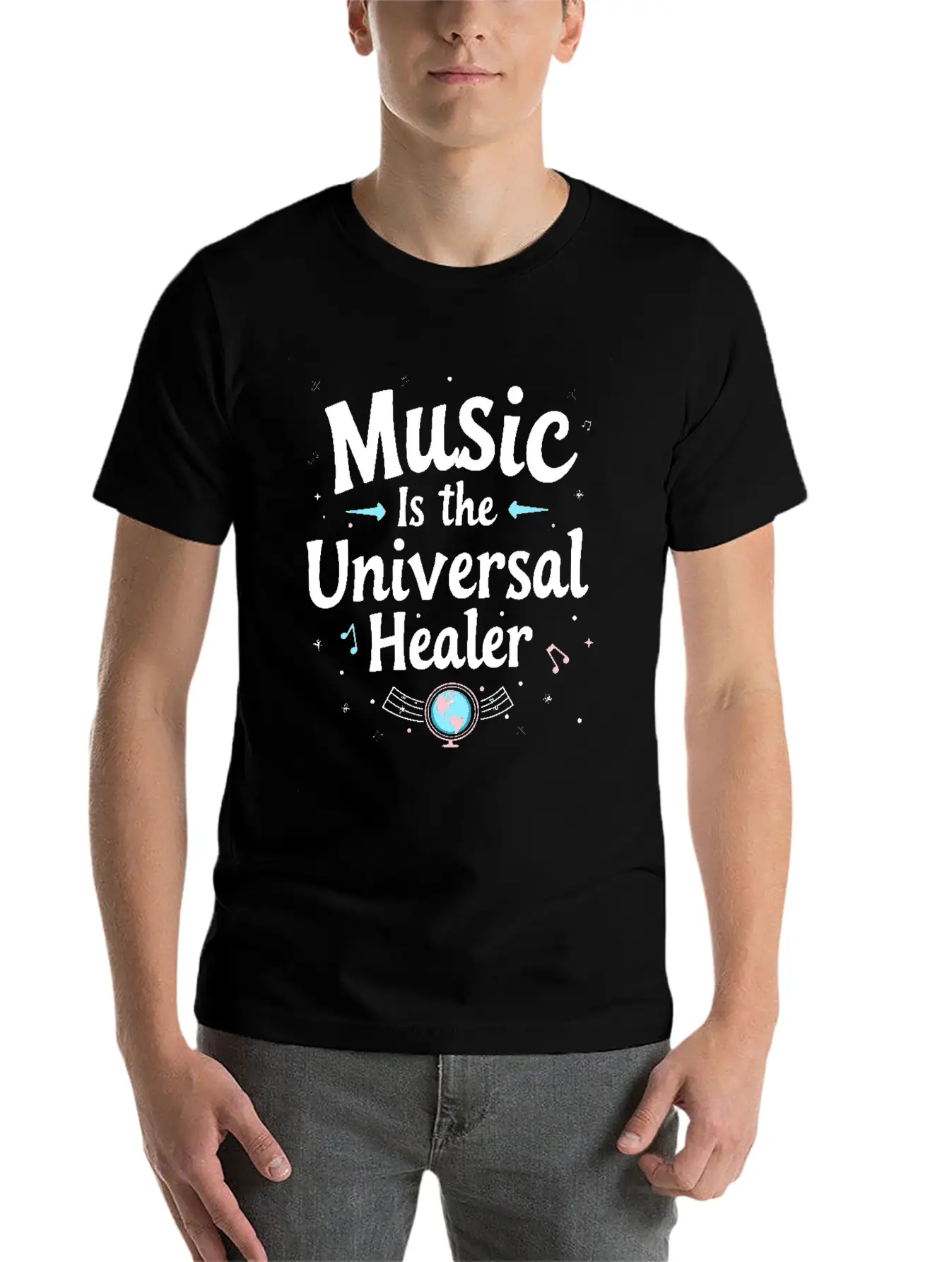 Music Therapy Emotional Healing Relaxation Stylish Everyday T-Shirt – Unisex Basic Cotton Tee