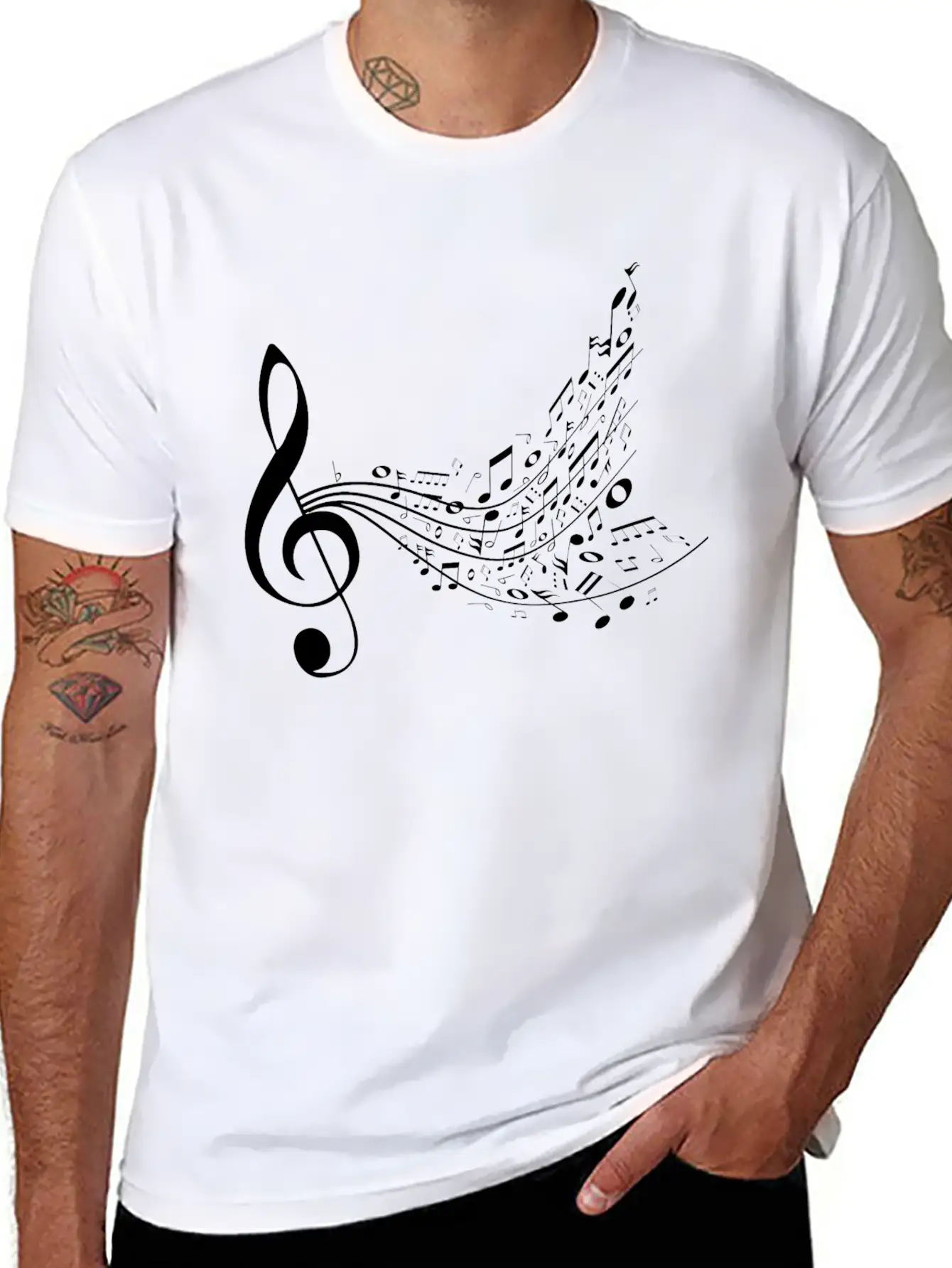Music Unisex Short Sleeve Soft Cotton T-Shirt – Casual Everyday Wear