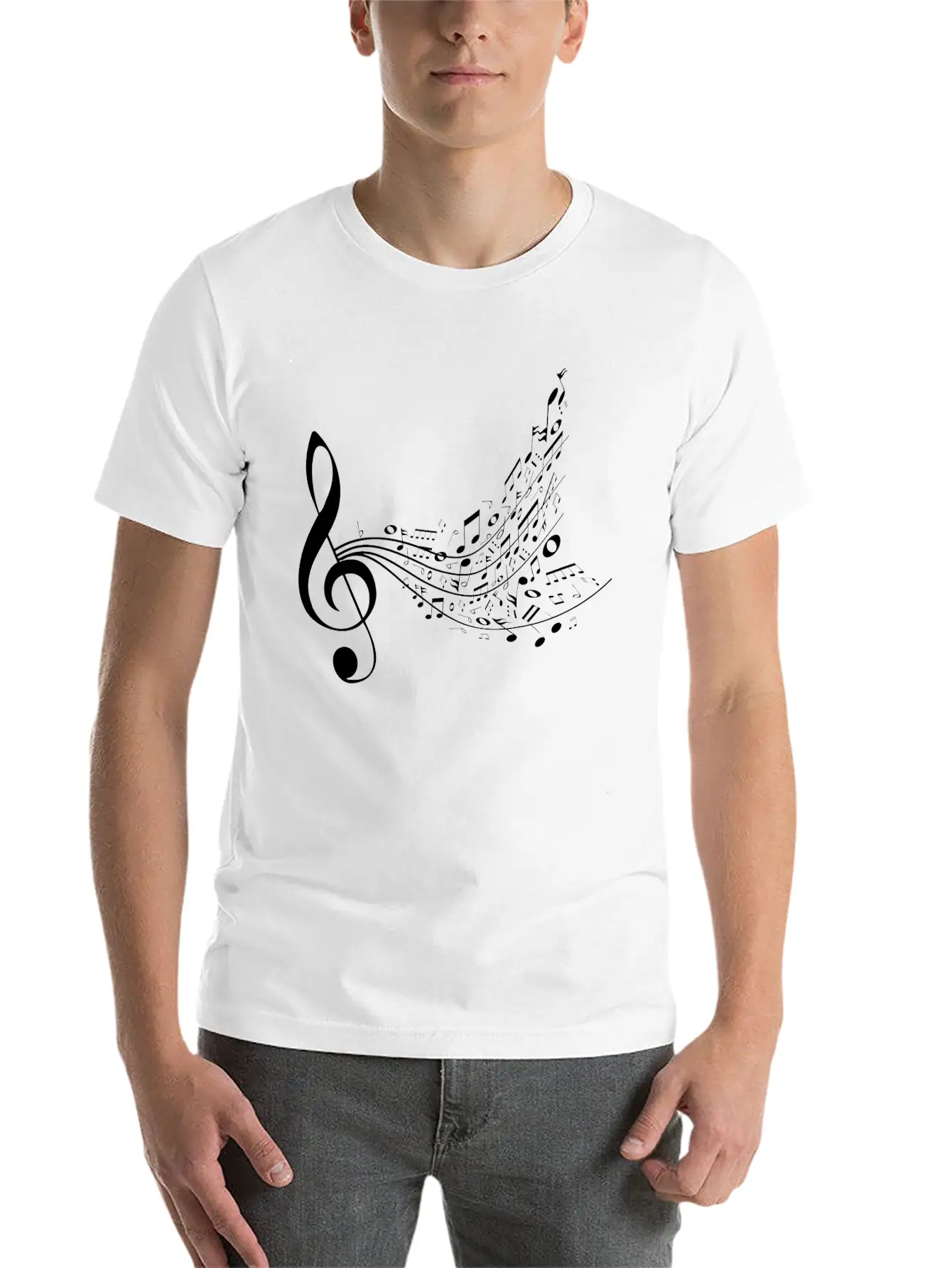 Music Unisex Short Sleeve Soft Cotton T-Shirt – Casual Everyday Wear