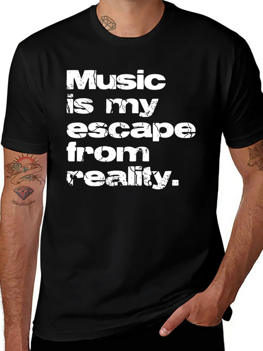 Music Vs Reality Unisex Casual T-Shirt – Clean Design For Daily Comfort