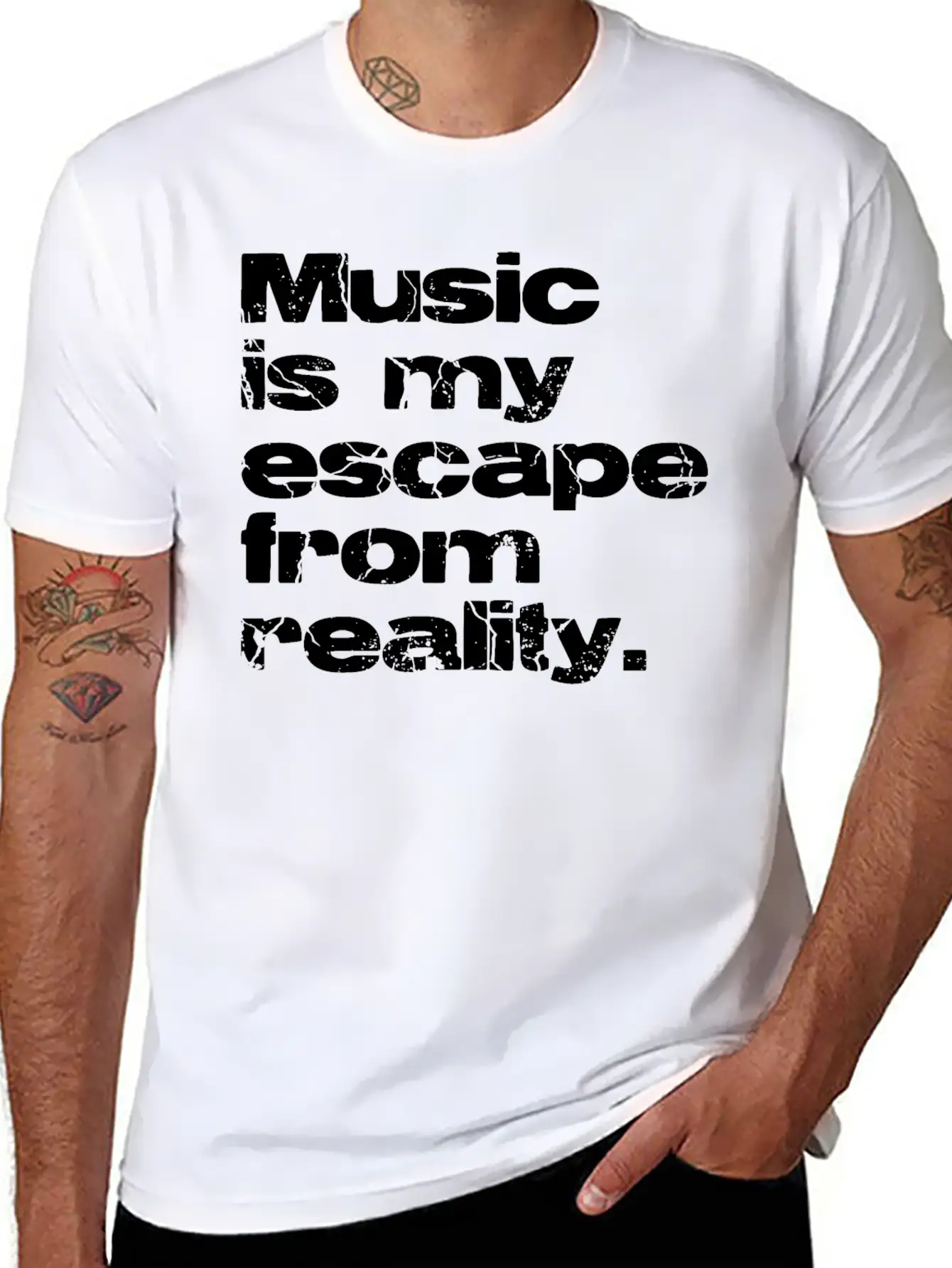 Music Vs Reality Unisex Casual T-Shirt – Clean Design For Daily Comfort