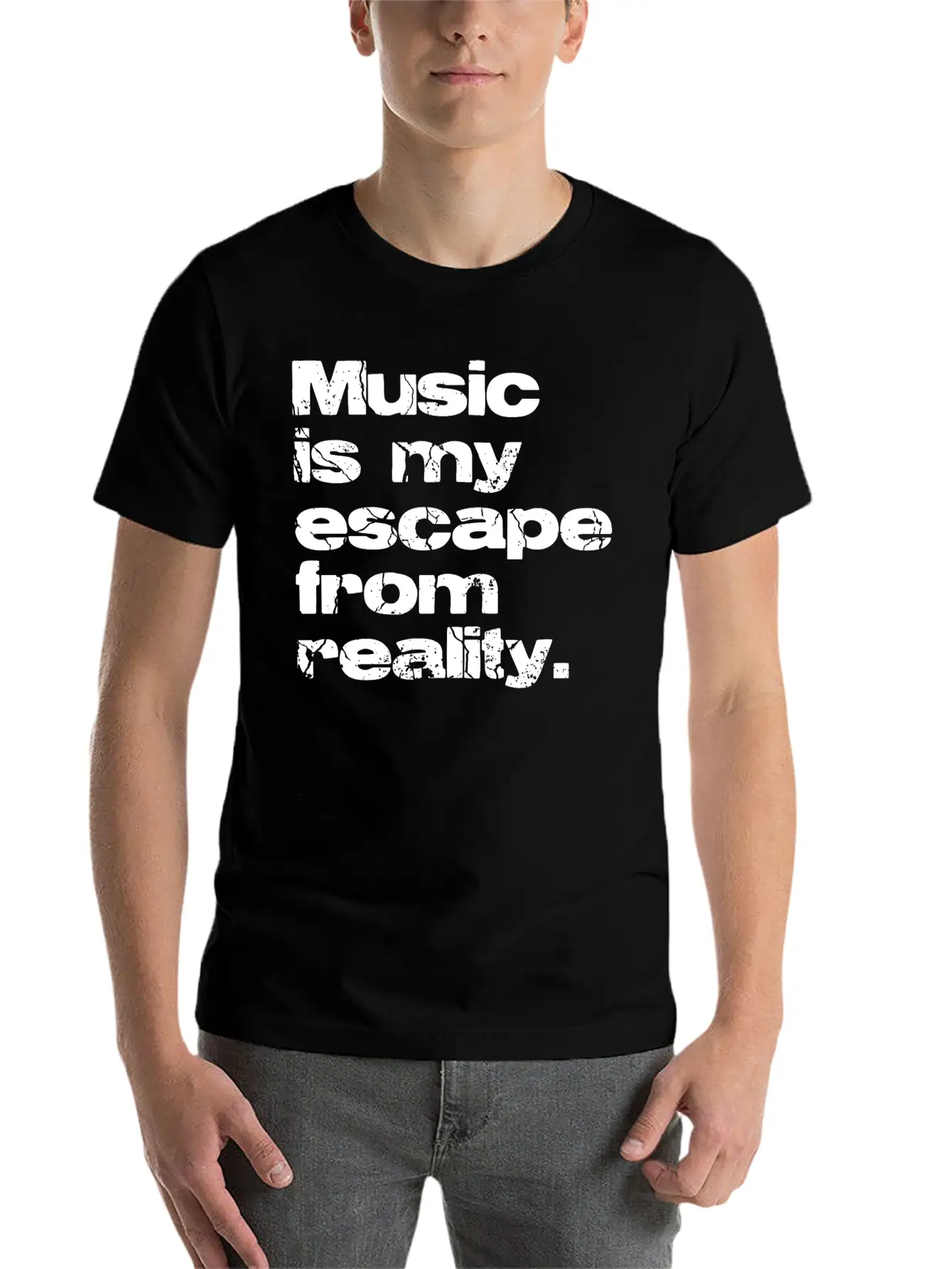 Music Vs Reality Unisex Casual T-Shirt – Clean Design For Daily Comfort