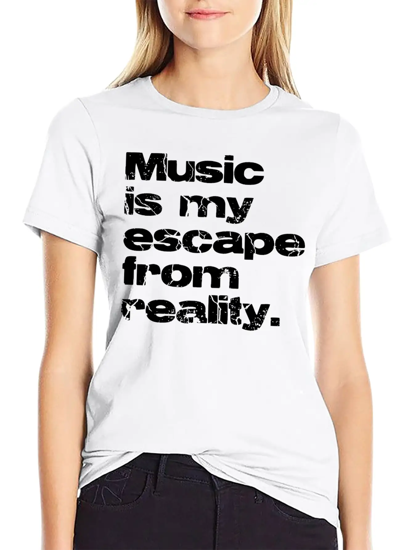 Music Vs Reality Unisex Casual T-Shirt – Clean Design For Daily Comfort