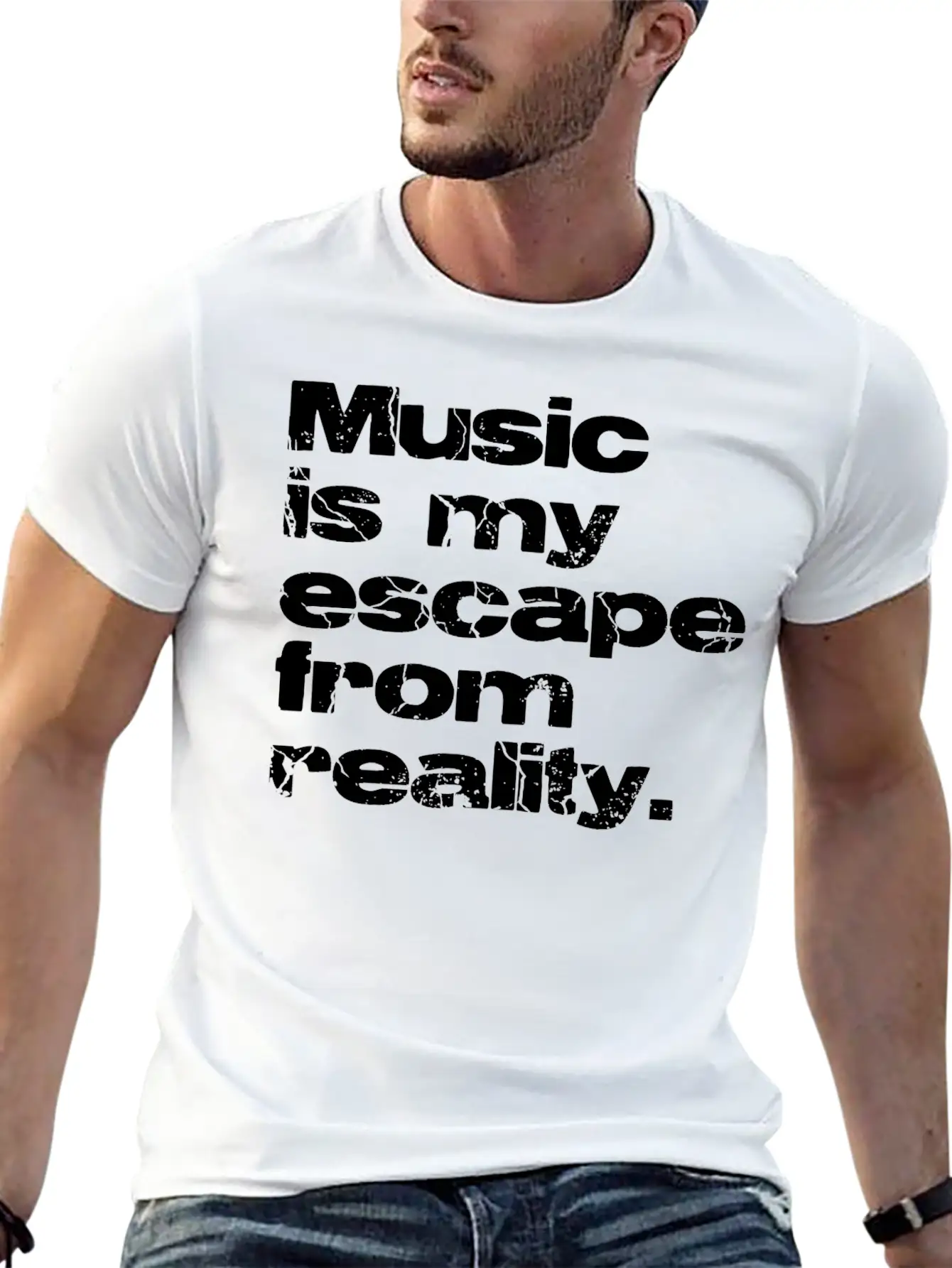 Music Vs Reality Unisex Casual T-Shirt – Clean Design For Daily Comfort