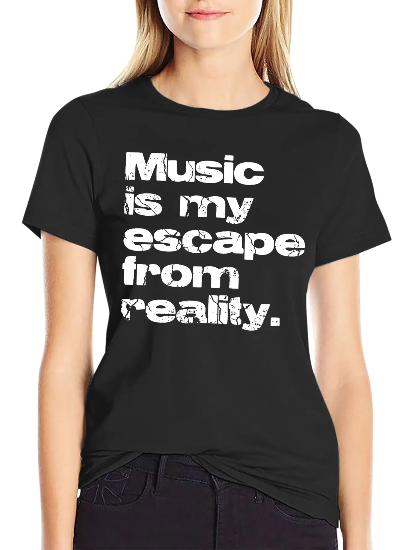 Music Vs Reality Unisex Casual T-Shirt – Clean Design For Daily Comfort