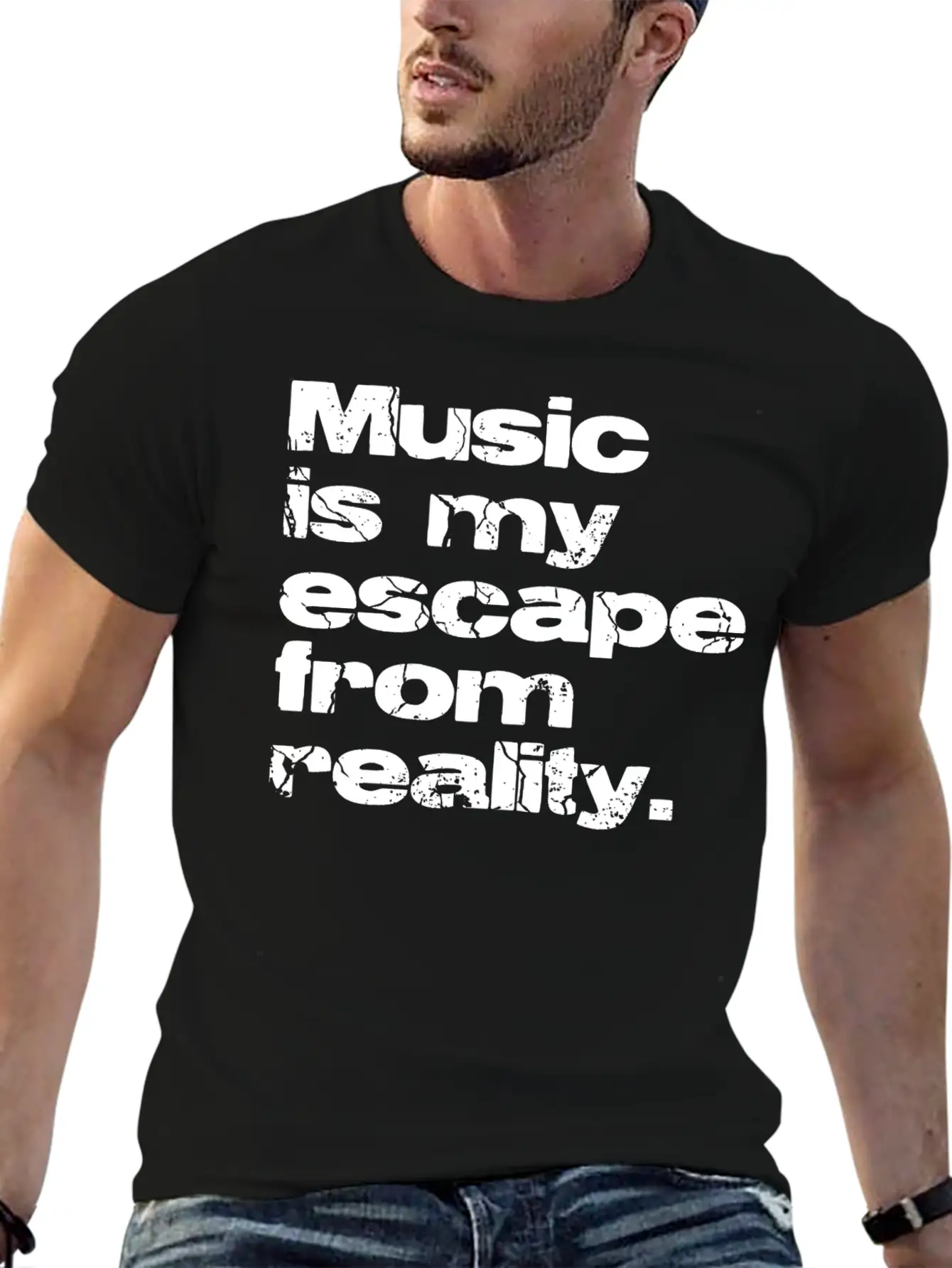 Music Vs Reality Unisex Casual T-Shirt – Clean Design For Daily Comfort