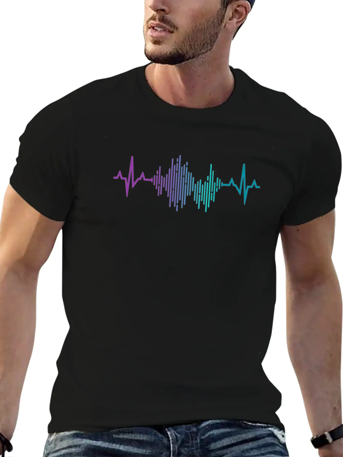 Musical Heartbeat, Soul Music Lover, Graphic Timeless Short Sleeve Tee – Comfy And Minimalist Design