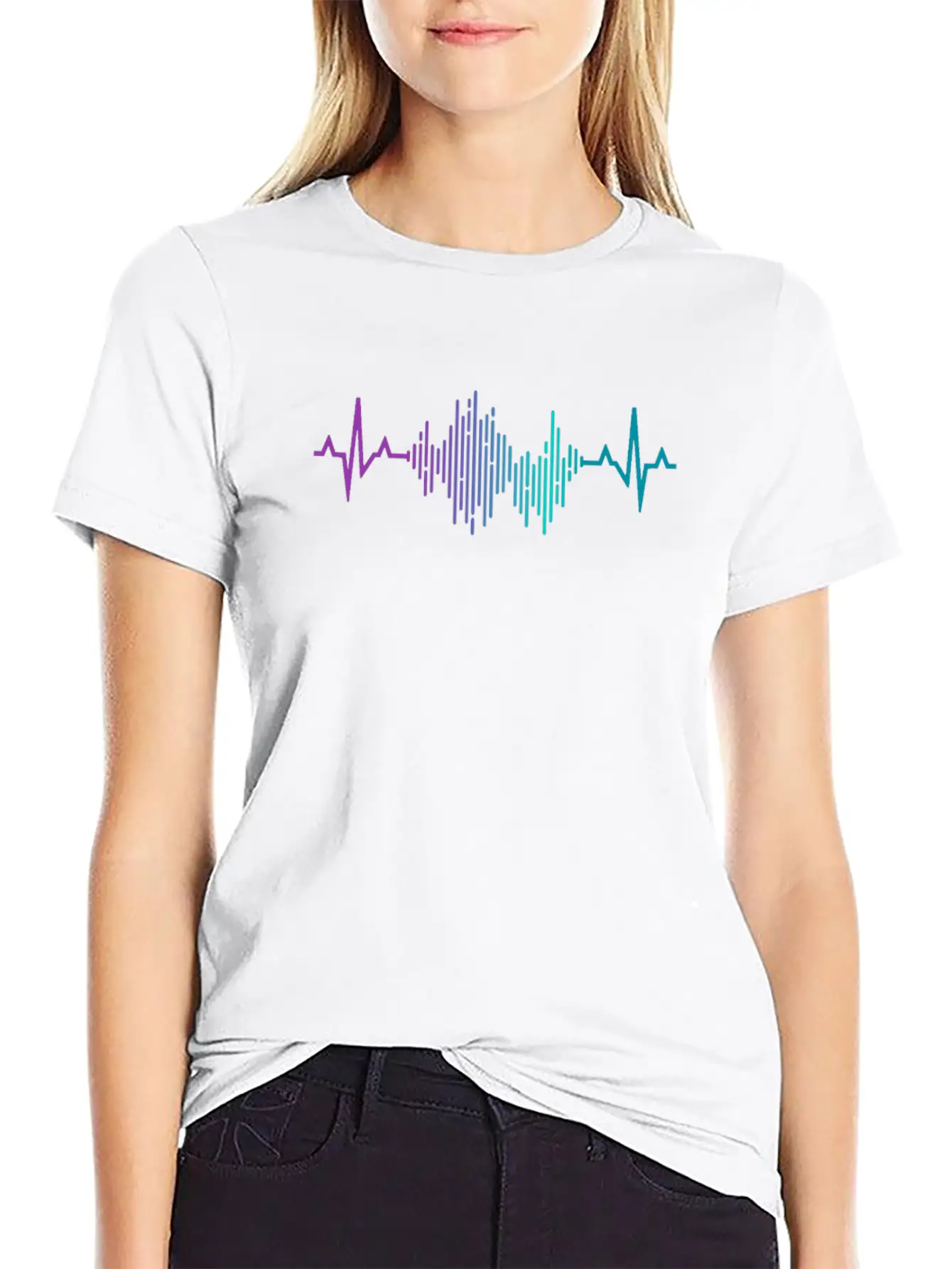 Musical Heartbeat, Soul Music Lover, Graphic Timeless Short Sleeve Tee – Comfy And Minimalist Design