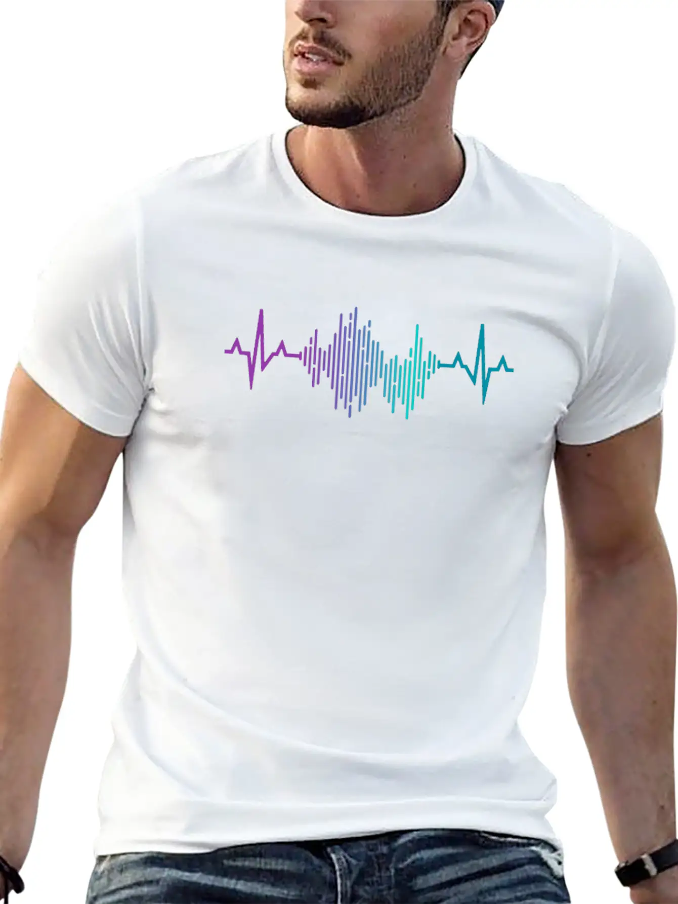 Musical Heartbeat, Soul Music Lover, Graphic Timeless Short Sleeve Tee – Comfy And Minimalist Design