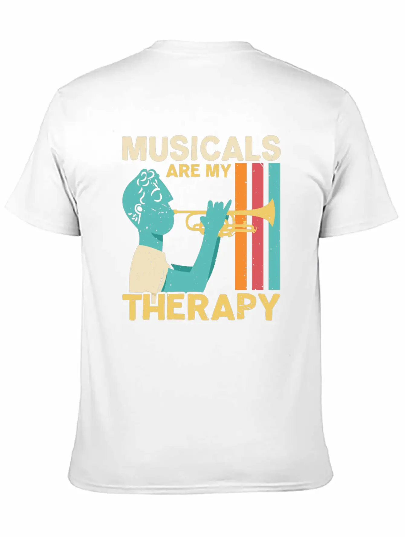 Musicals Are My Therapy Musician Music Lover Comfortable Minimalist Graphic Tee – Summer Style Essential