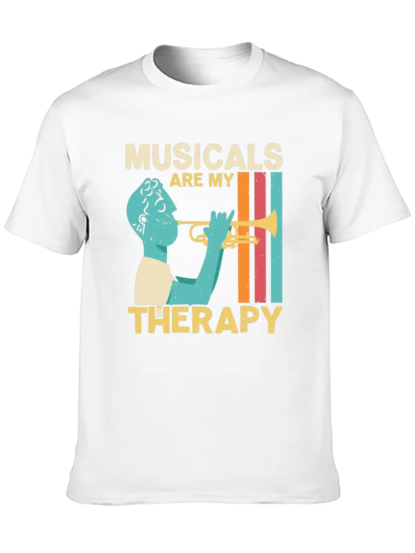 Musicals Are My Therapy Musician Music Lover Comfortable Minimalist Graphic Tee – Summer Style Essential
