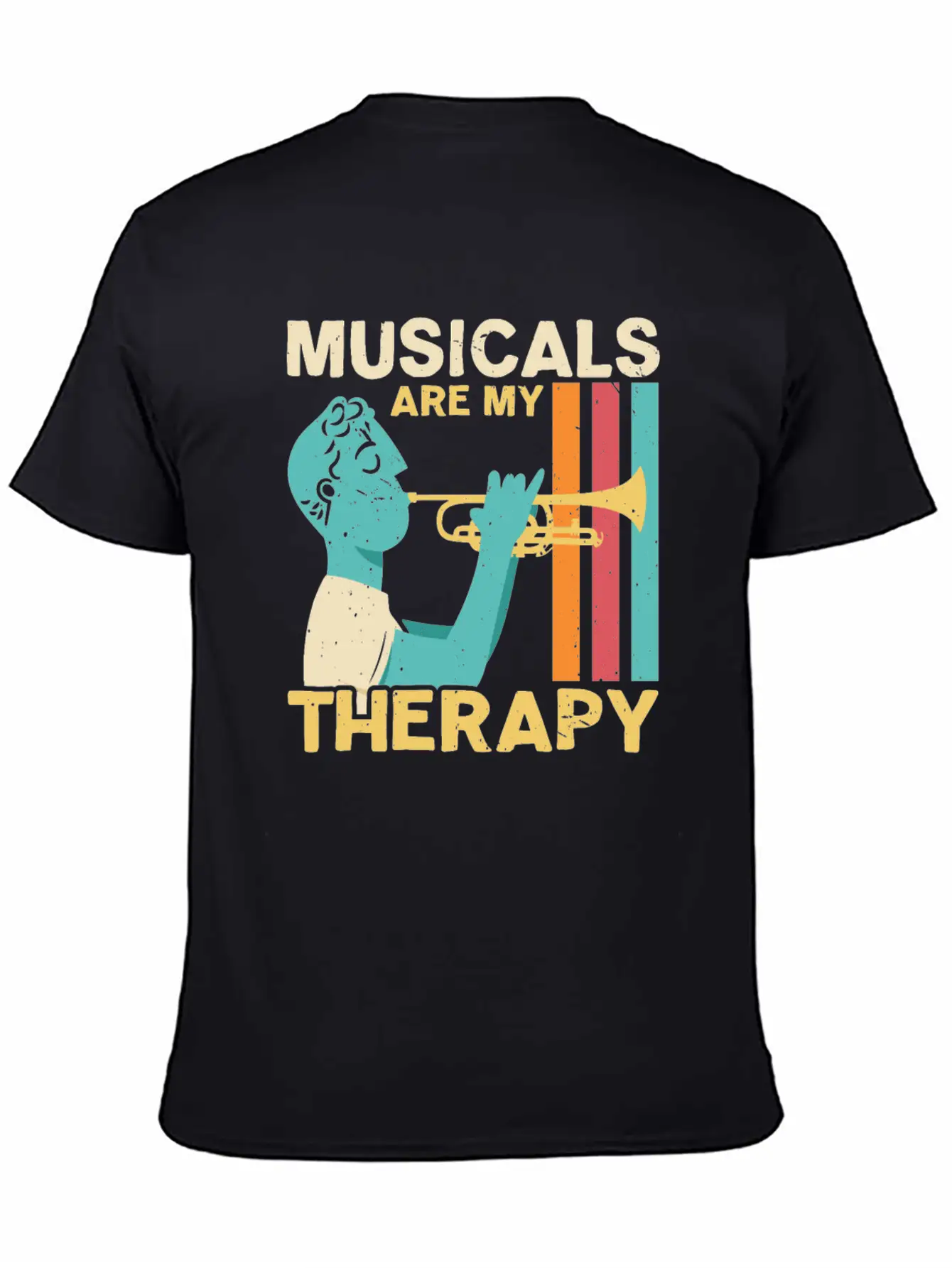 Musicals Are My Therapy Musician Music Lover Comfortable Minimalist Graphic Tee – Summer Style Essential