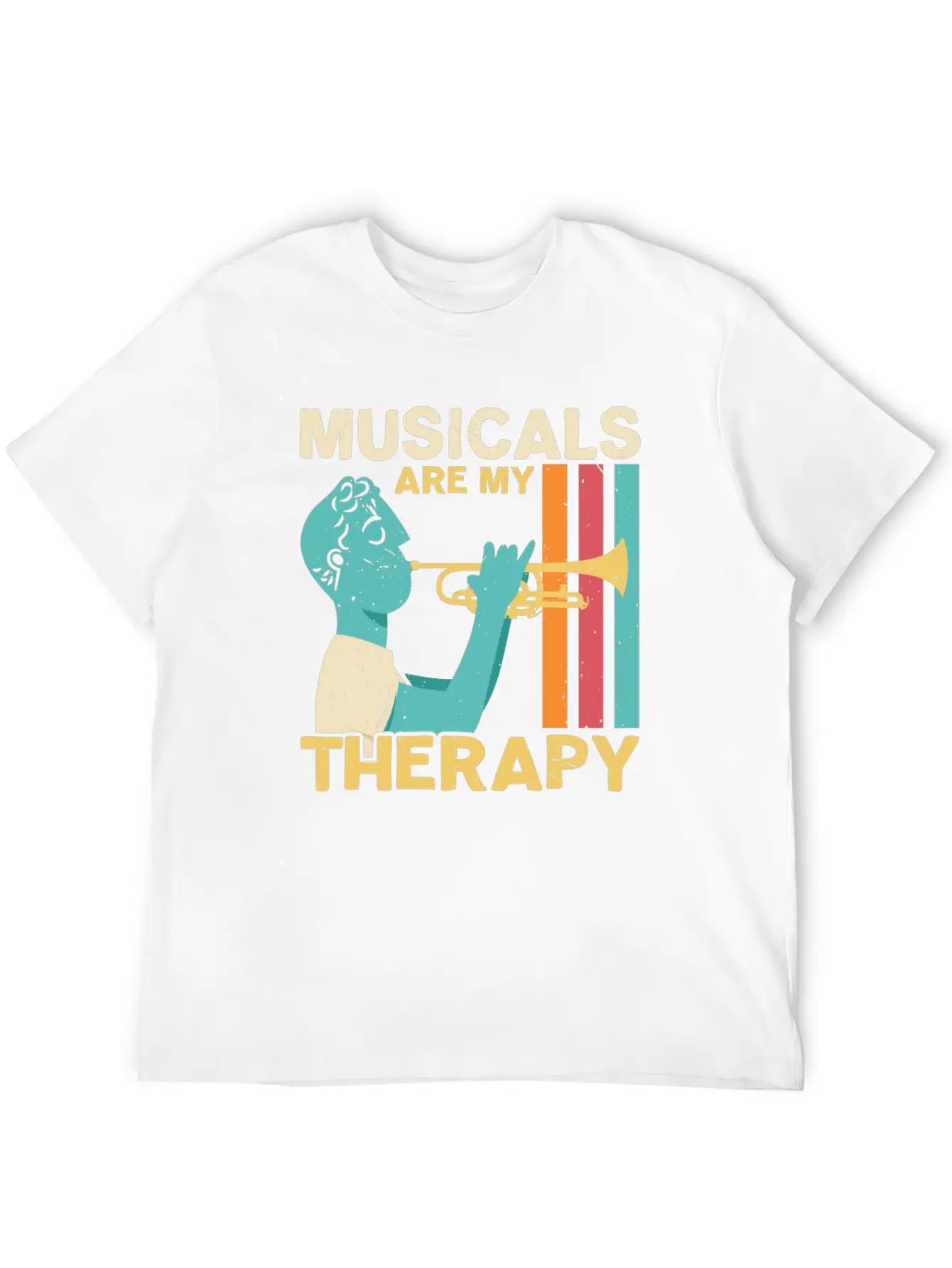 Musicals Are My Therapy Musician Music Lover Comfortable Minimalist Graphic Tee – Summer Style Essential